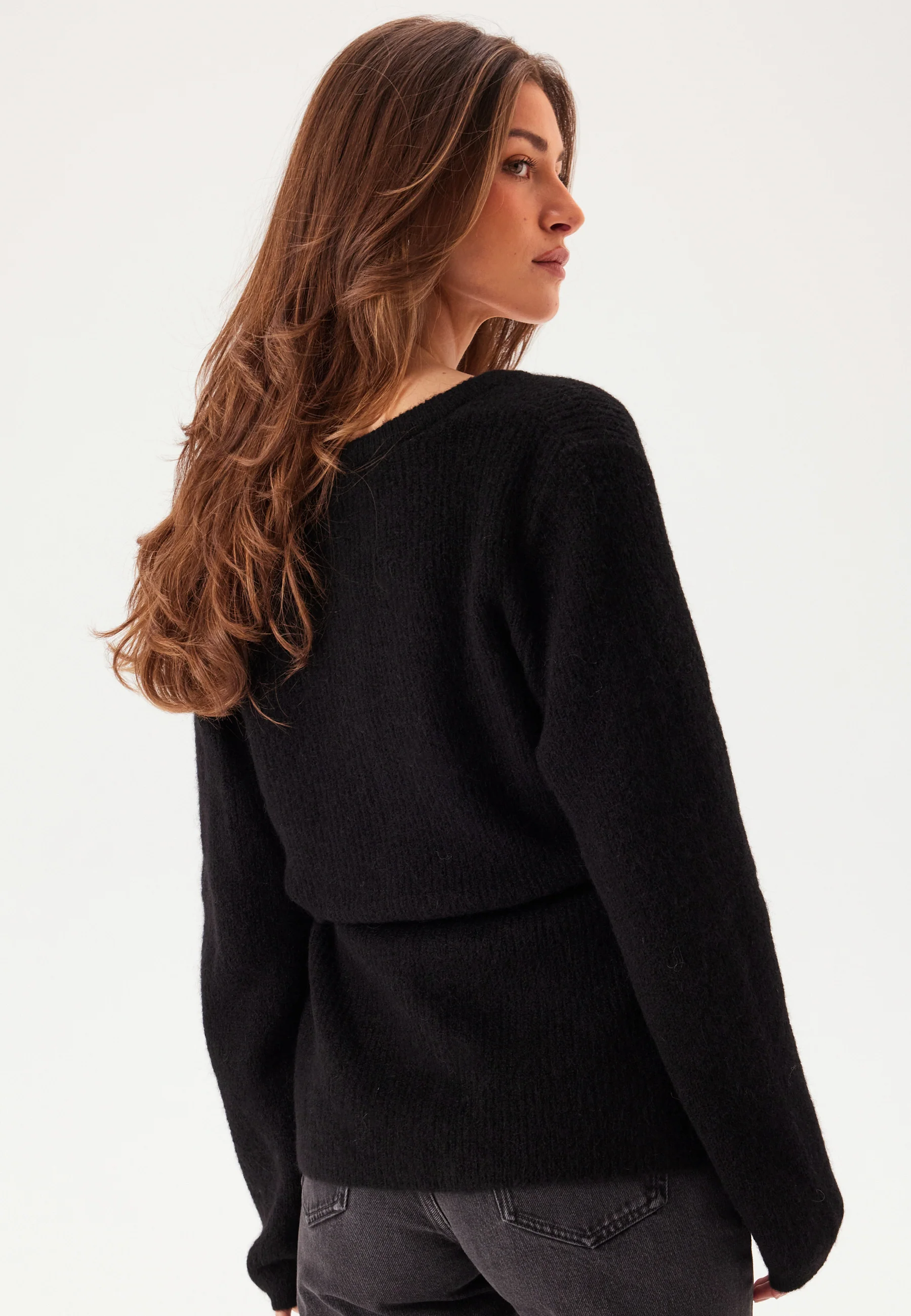 Slfsia Ras Ls Knit Belt Cardig - Image 2