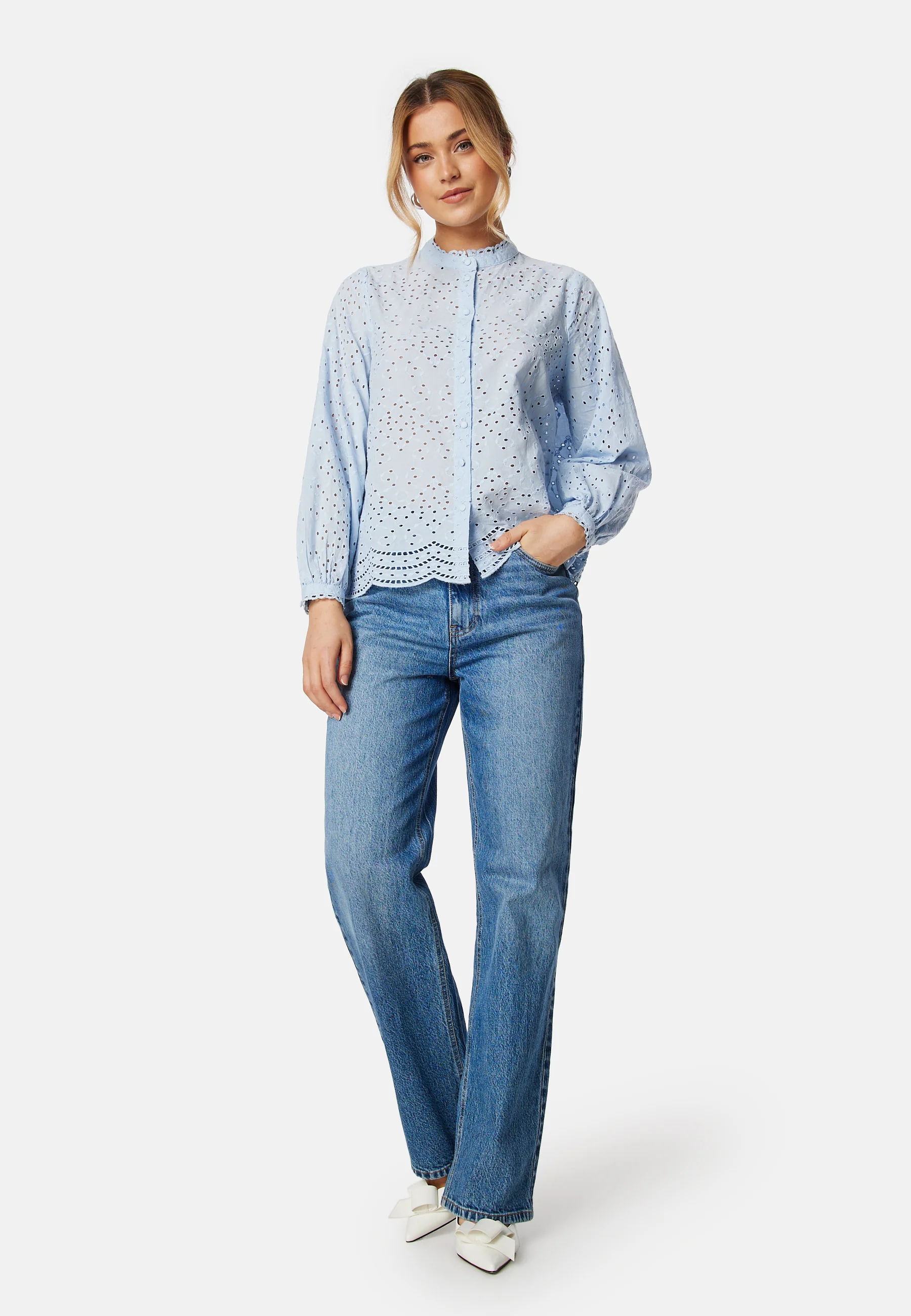 Slftatiana L/S Embr Shirt - Image 3