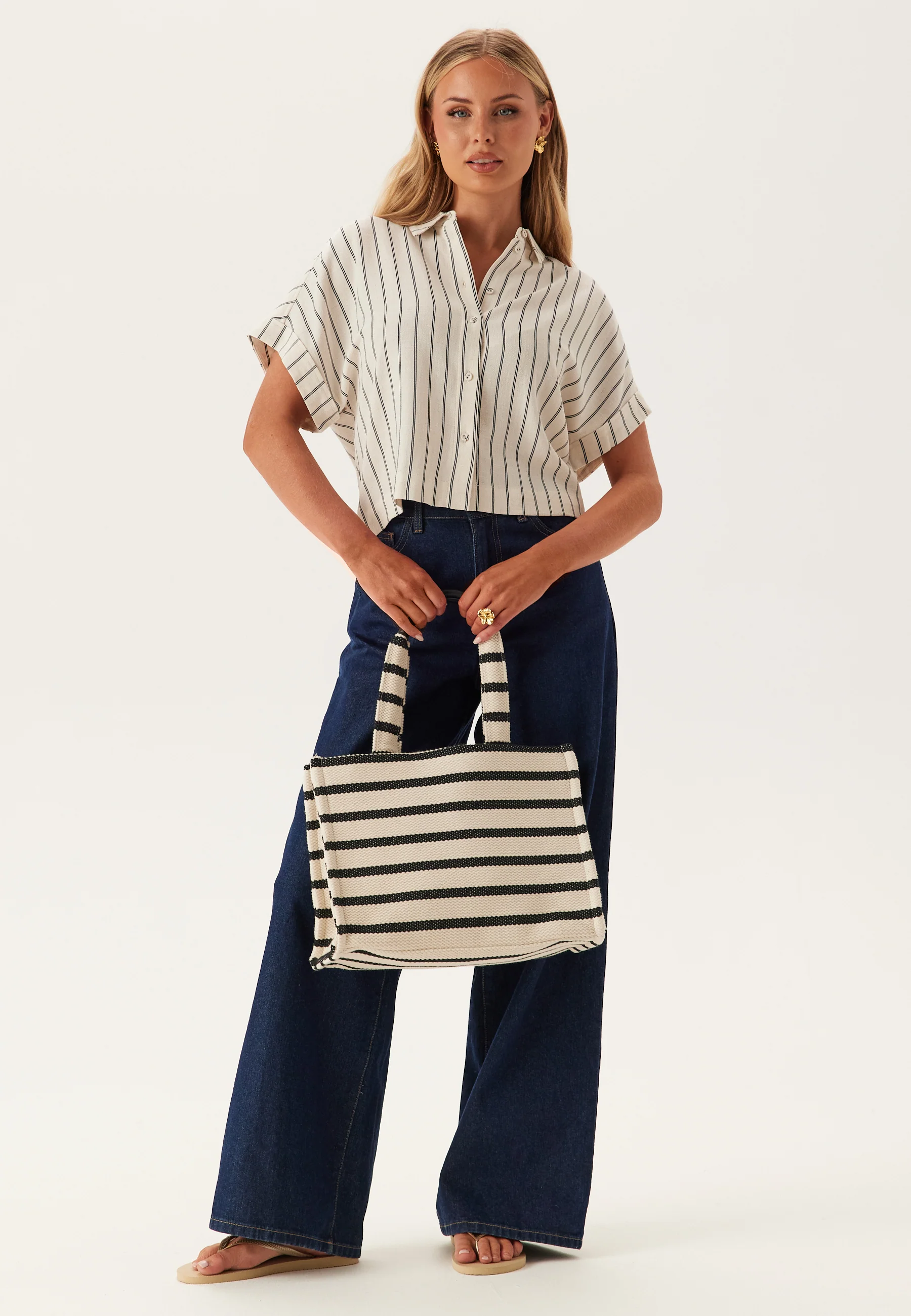 Slfviva Ss Striped Cropped Sun - Image 3