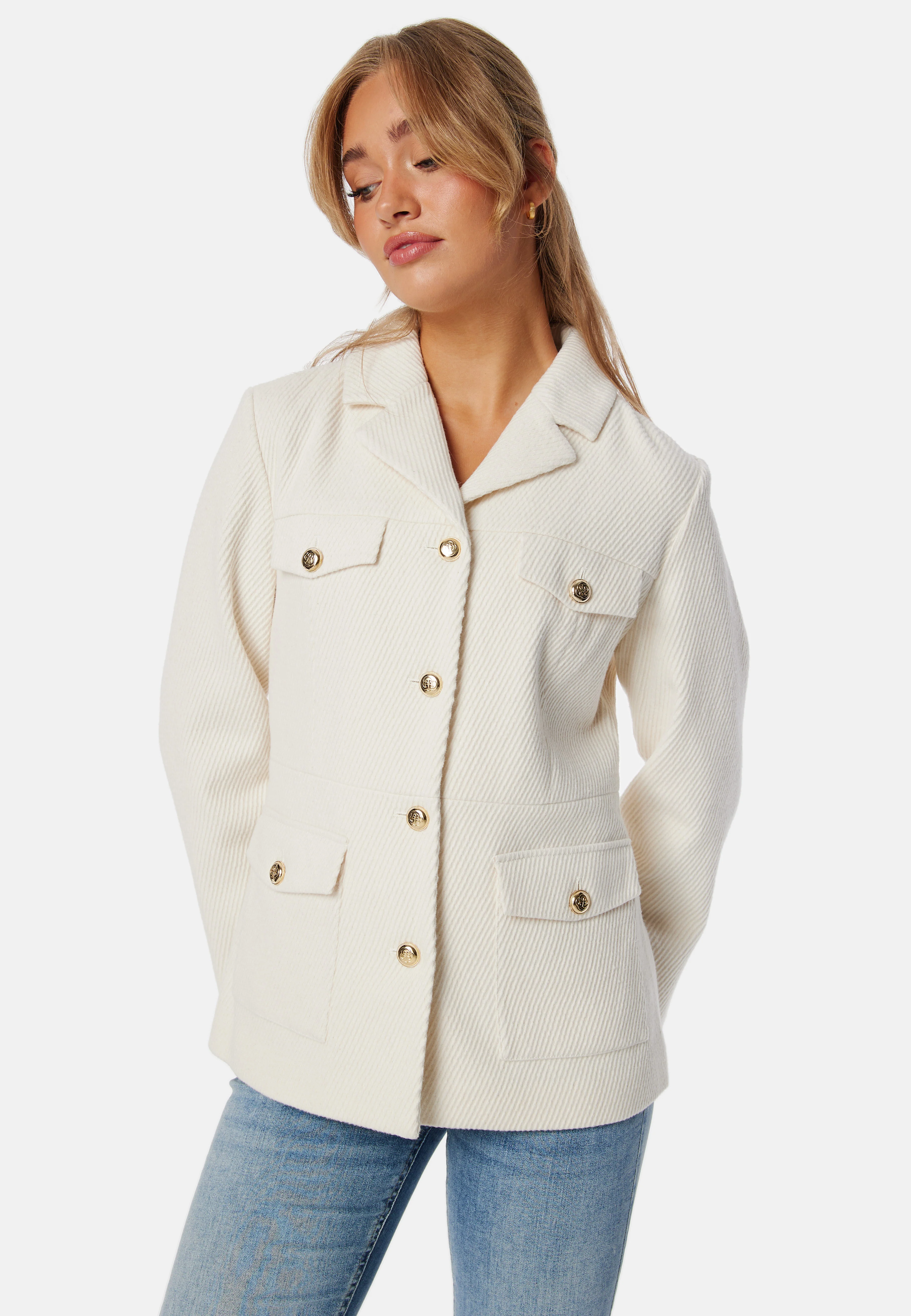 Slim Texture Blazer Jacket - Image 4