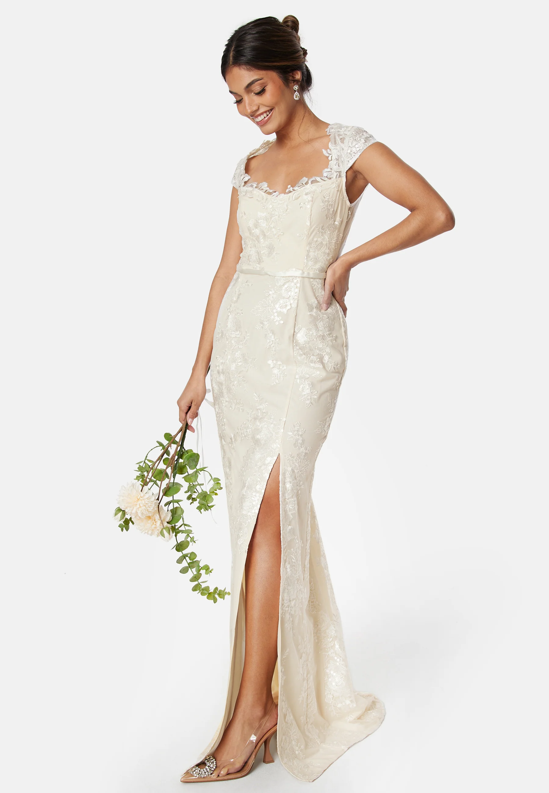Slit Lace Wedding Gown - Image 2