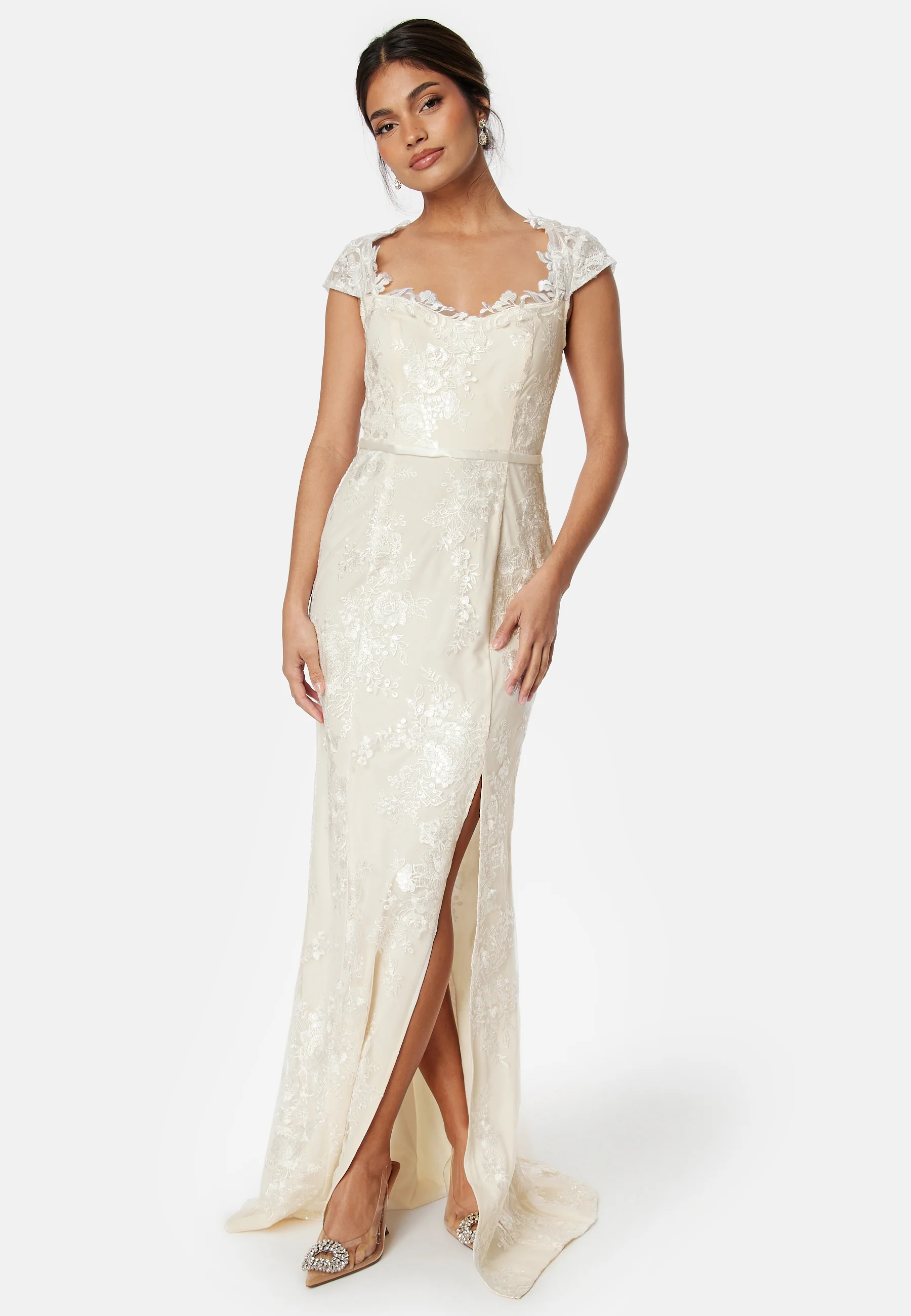 Slit Lace Wedding Gown - Image 3