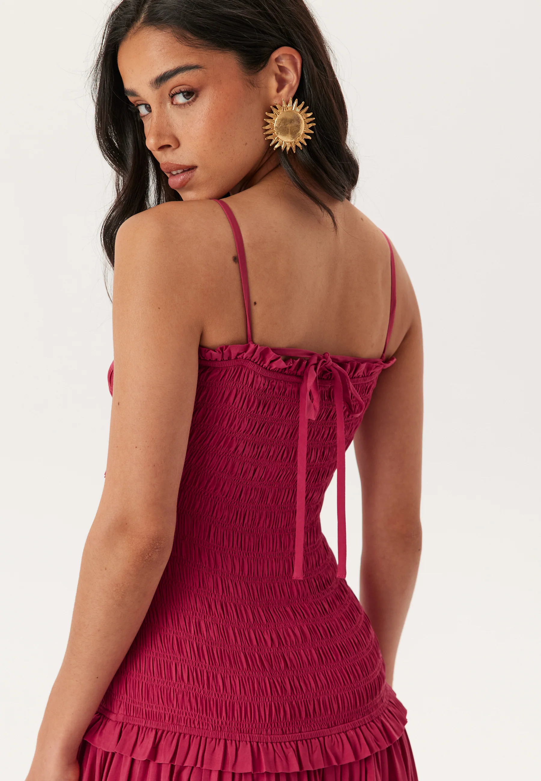 Smock Bodice Ankle Dress - Image 9