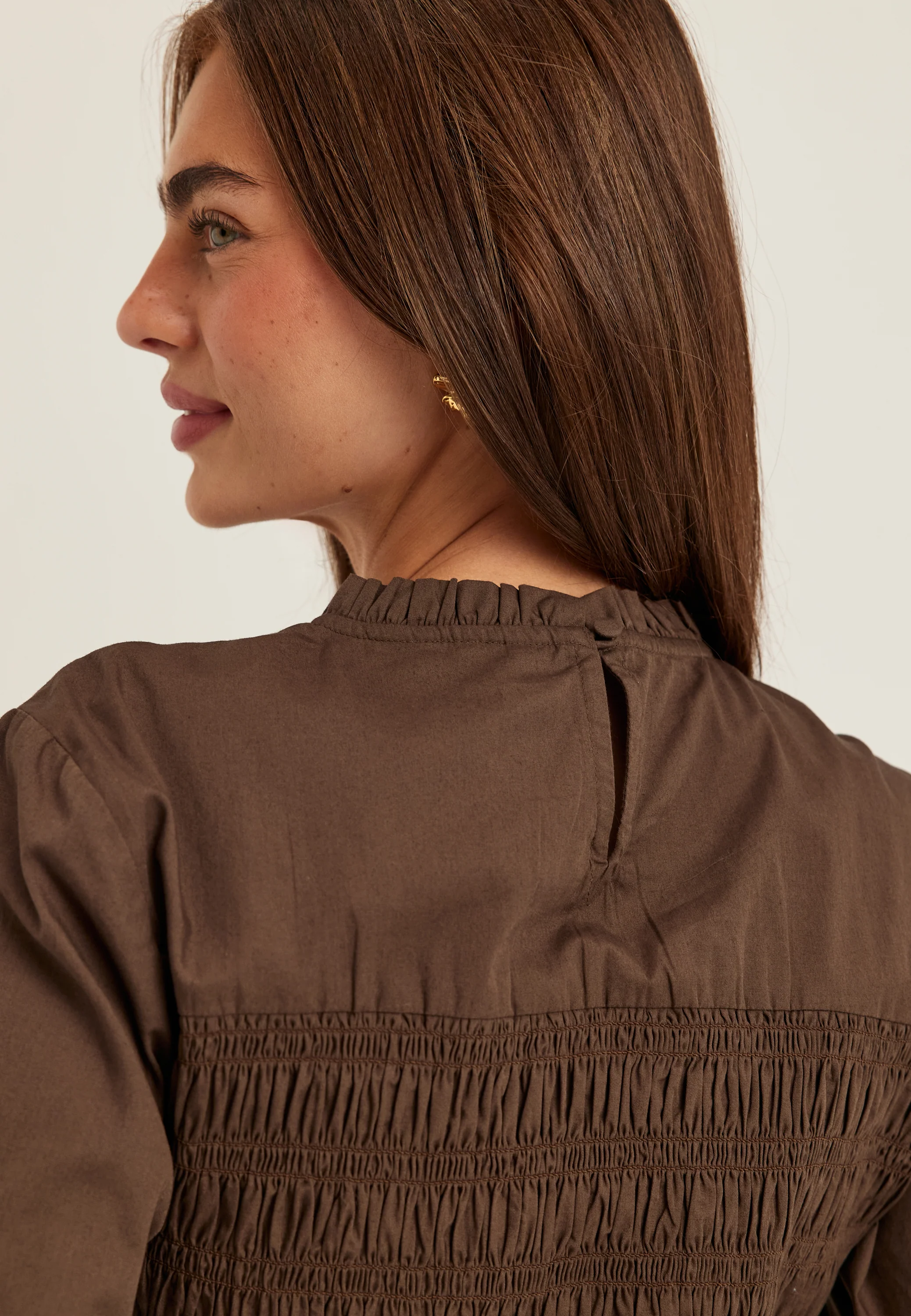 Smock Cotton Blouse - Image 3