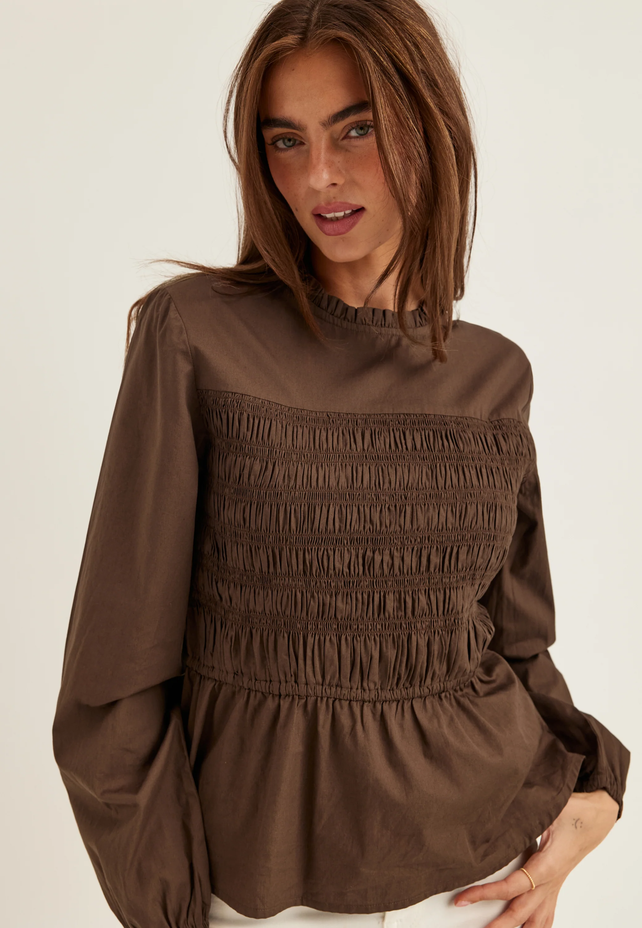 Smock Cotton Blouse - Image 6