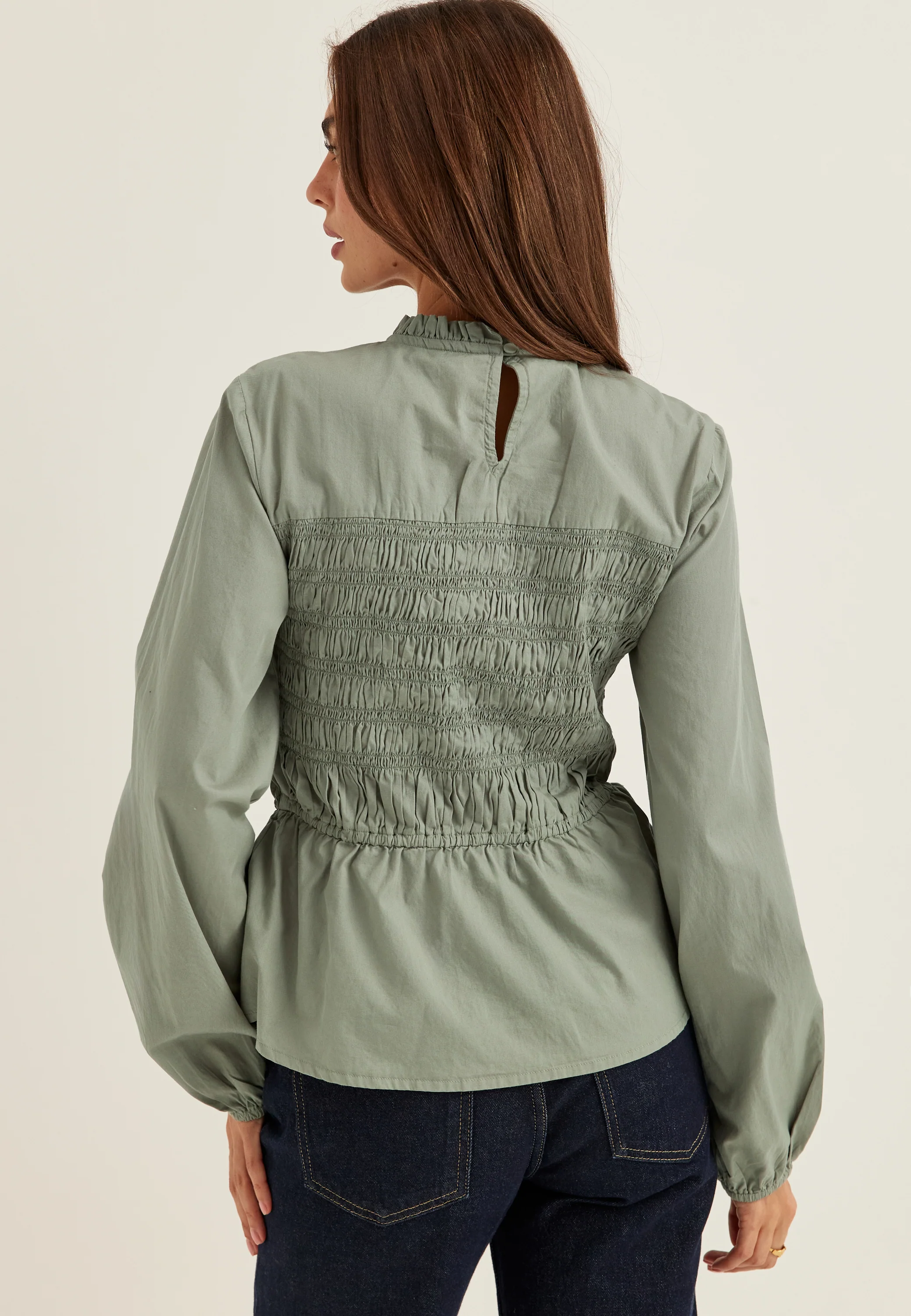 Smock Cotton Blouse - Image 3