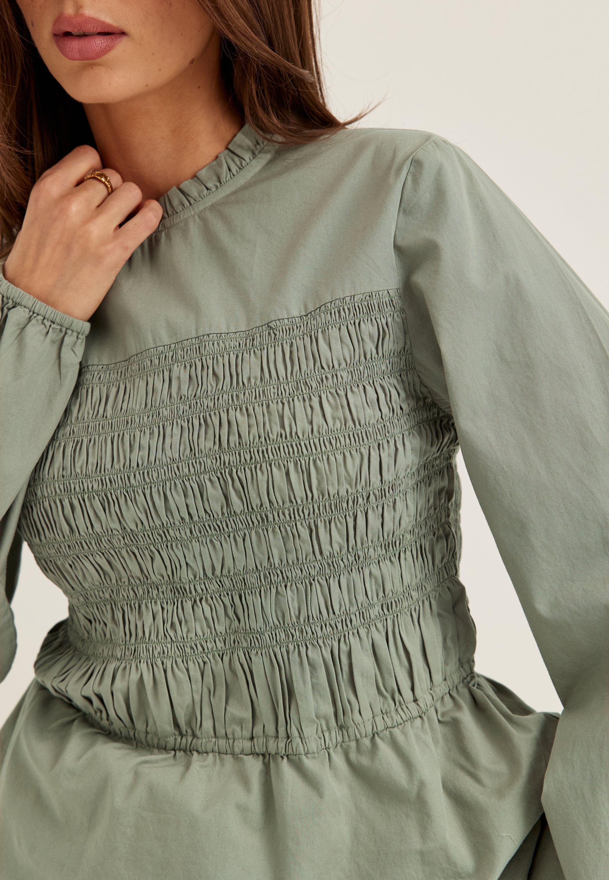 Smock Cotton Blouse - Image 4