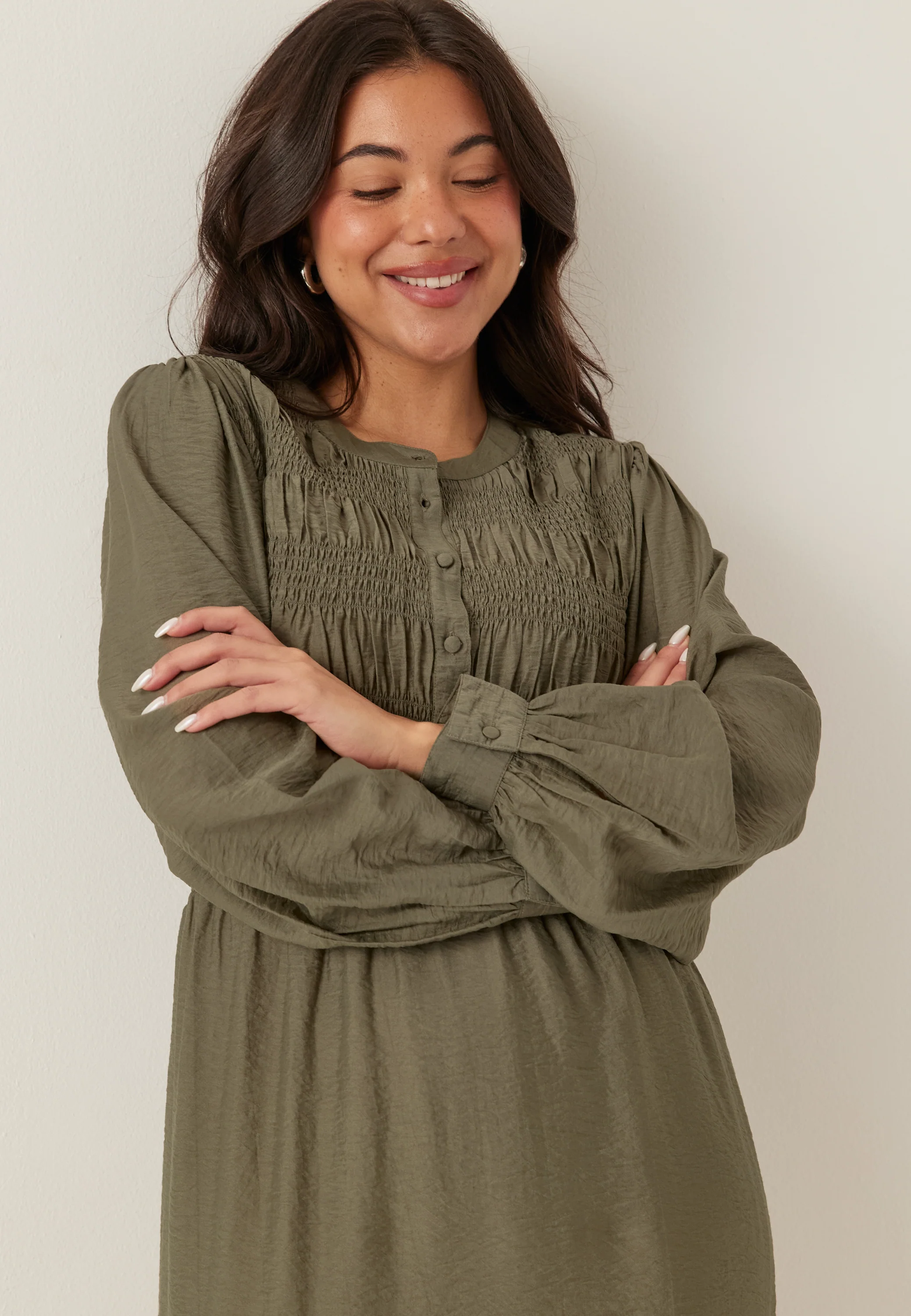 Smock Midi Dress - Image 2