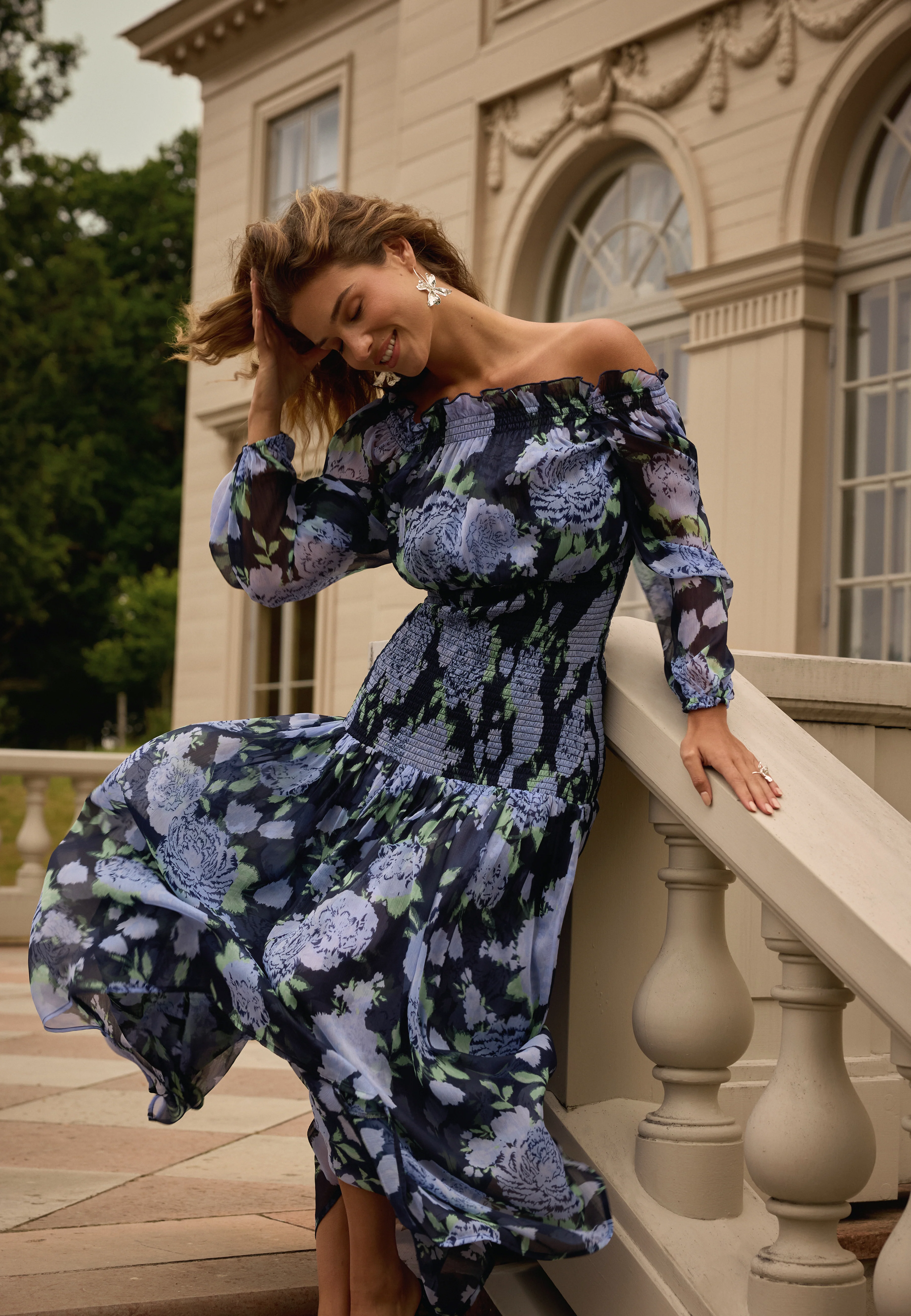 Smock Off Shoulder Maxi Dress - Image 2