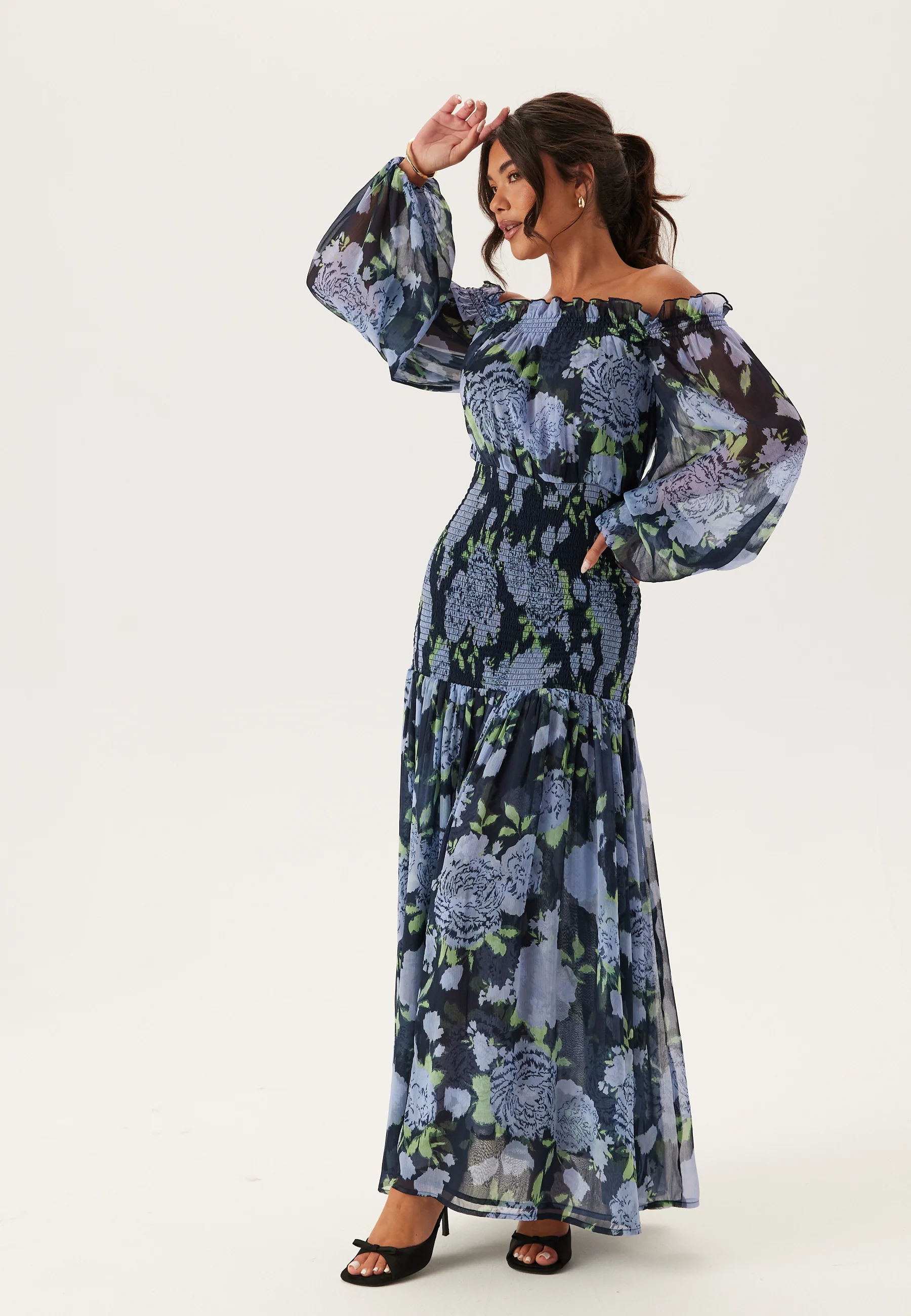 Smock Off Shoulder Maxi Dress - Image 4