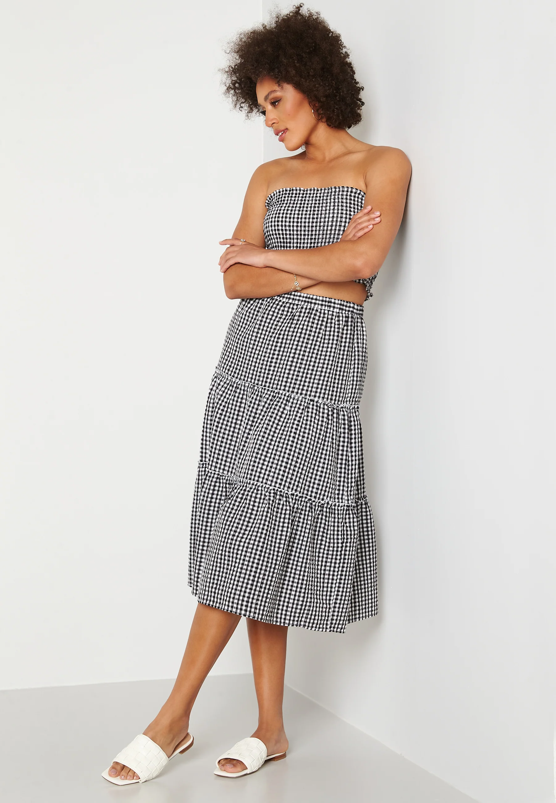 Smock Top Skirt Set