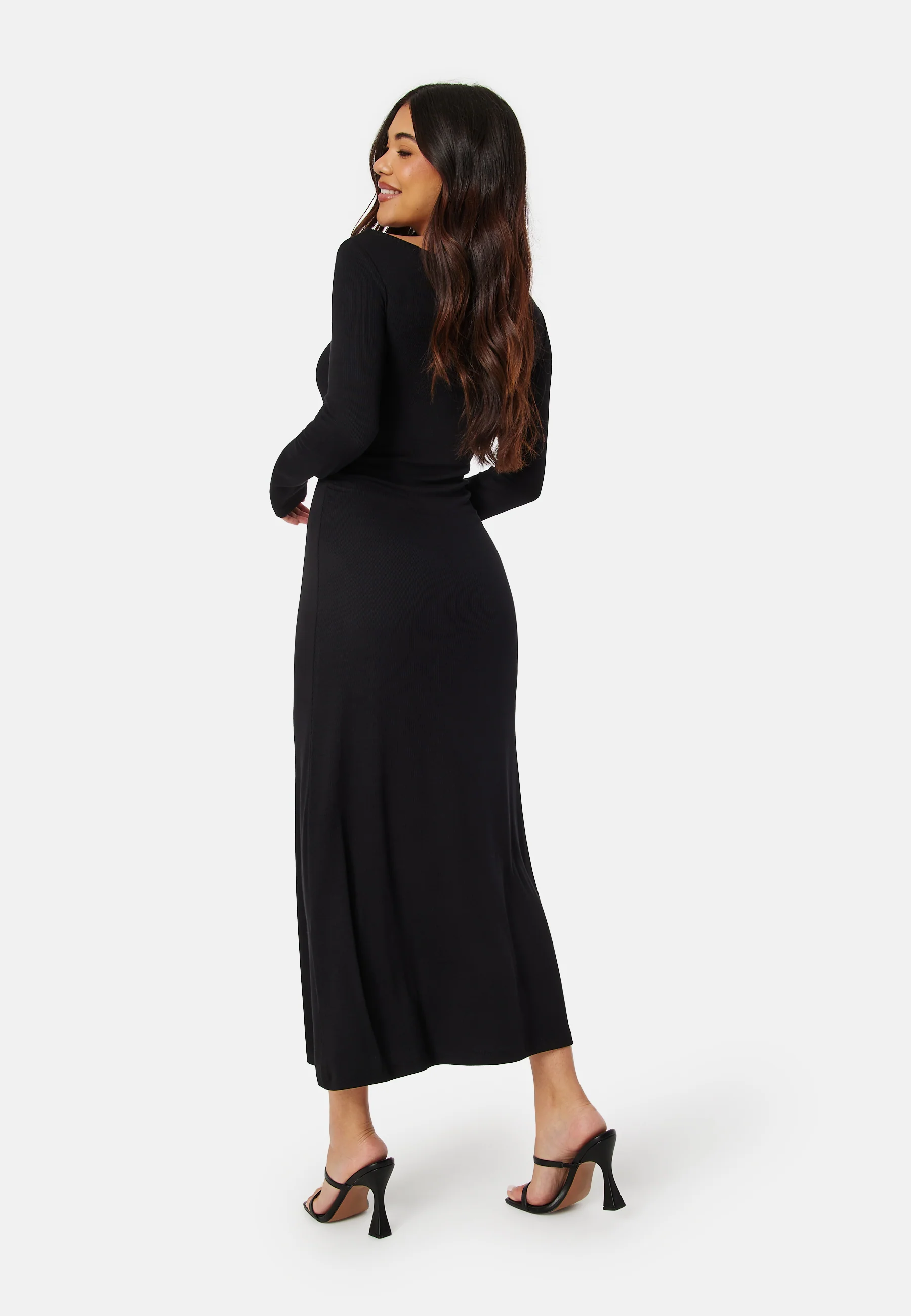 Soft L/S Ruched Dress - Image 3