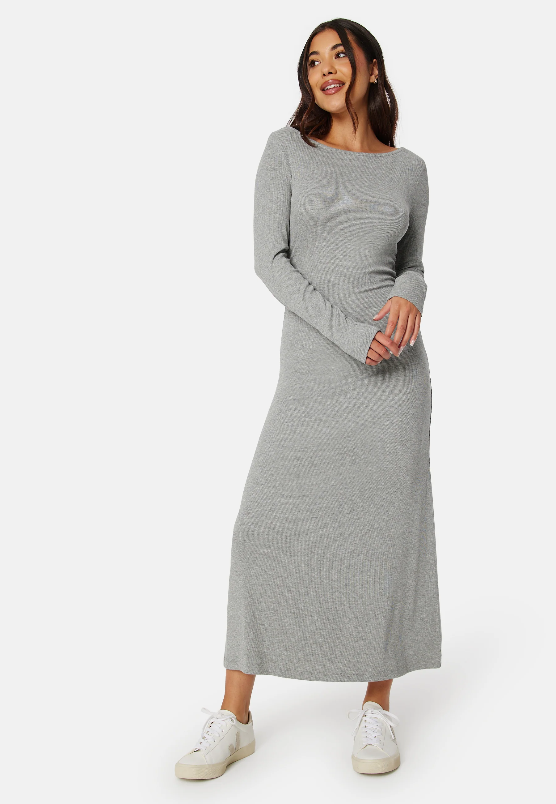 Soft L/S Ruched Dress - Image 2