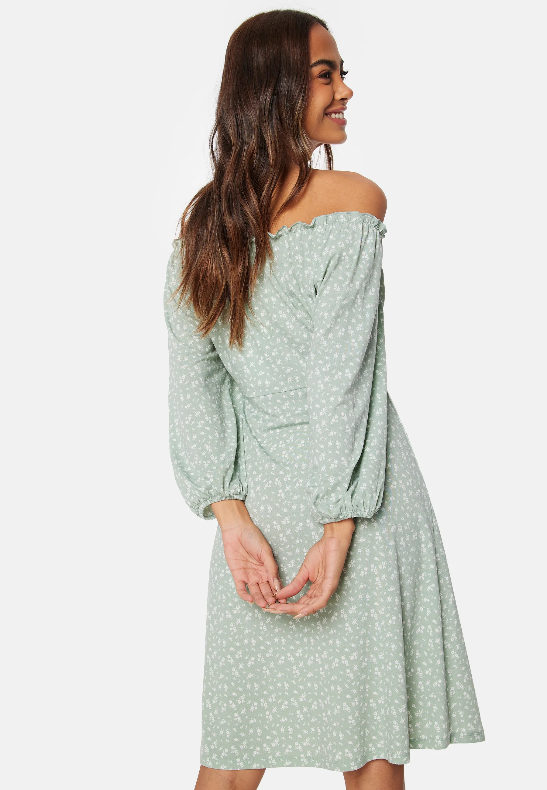 Soft Puff Sleeve Dress - Image 3