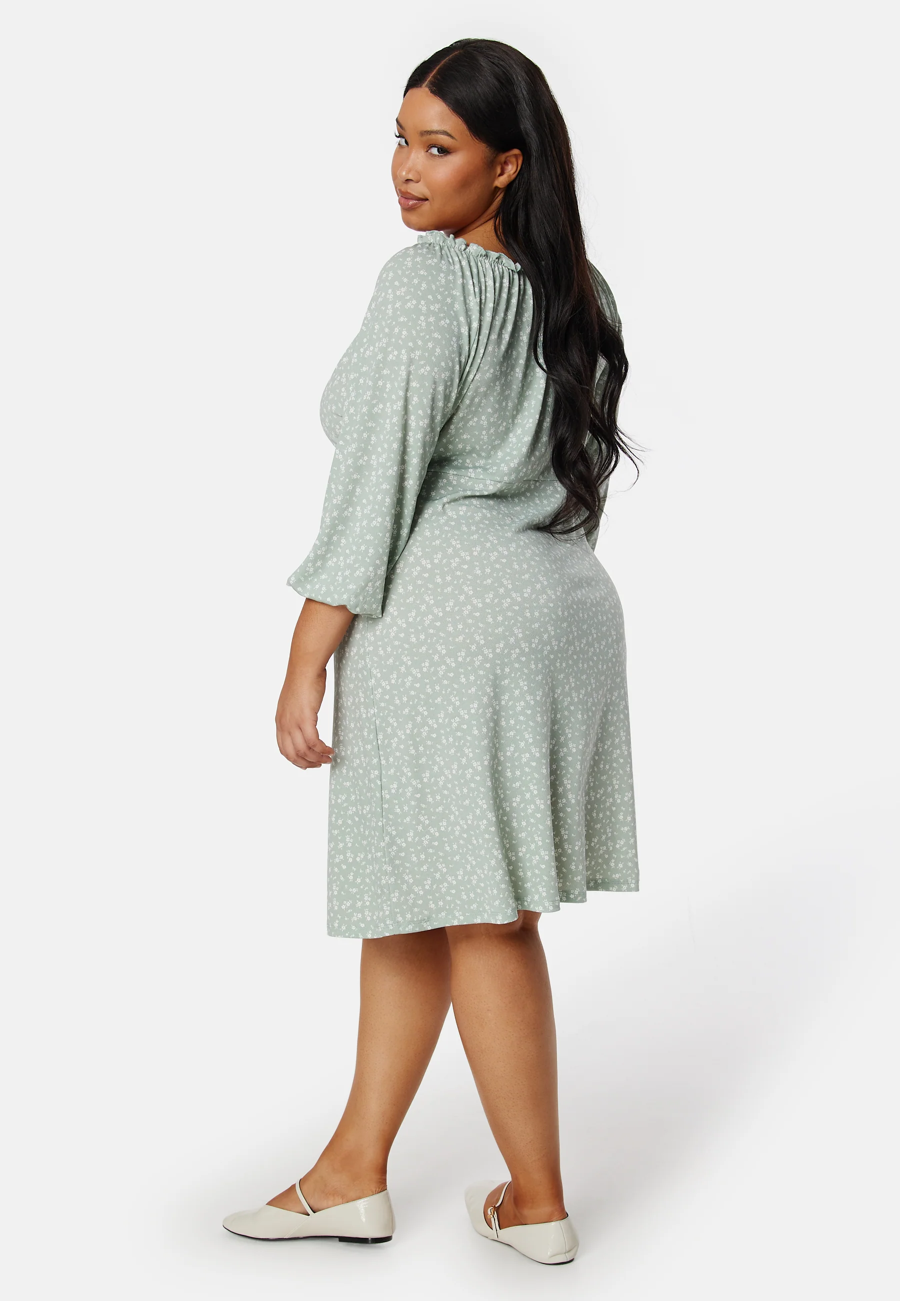 Soft Puff Sleeve Dress - Image 5