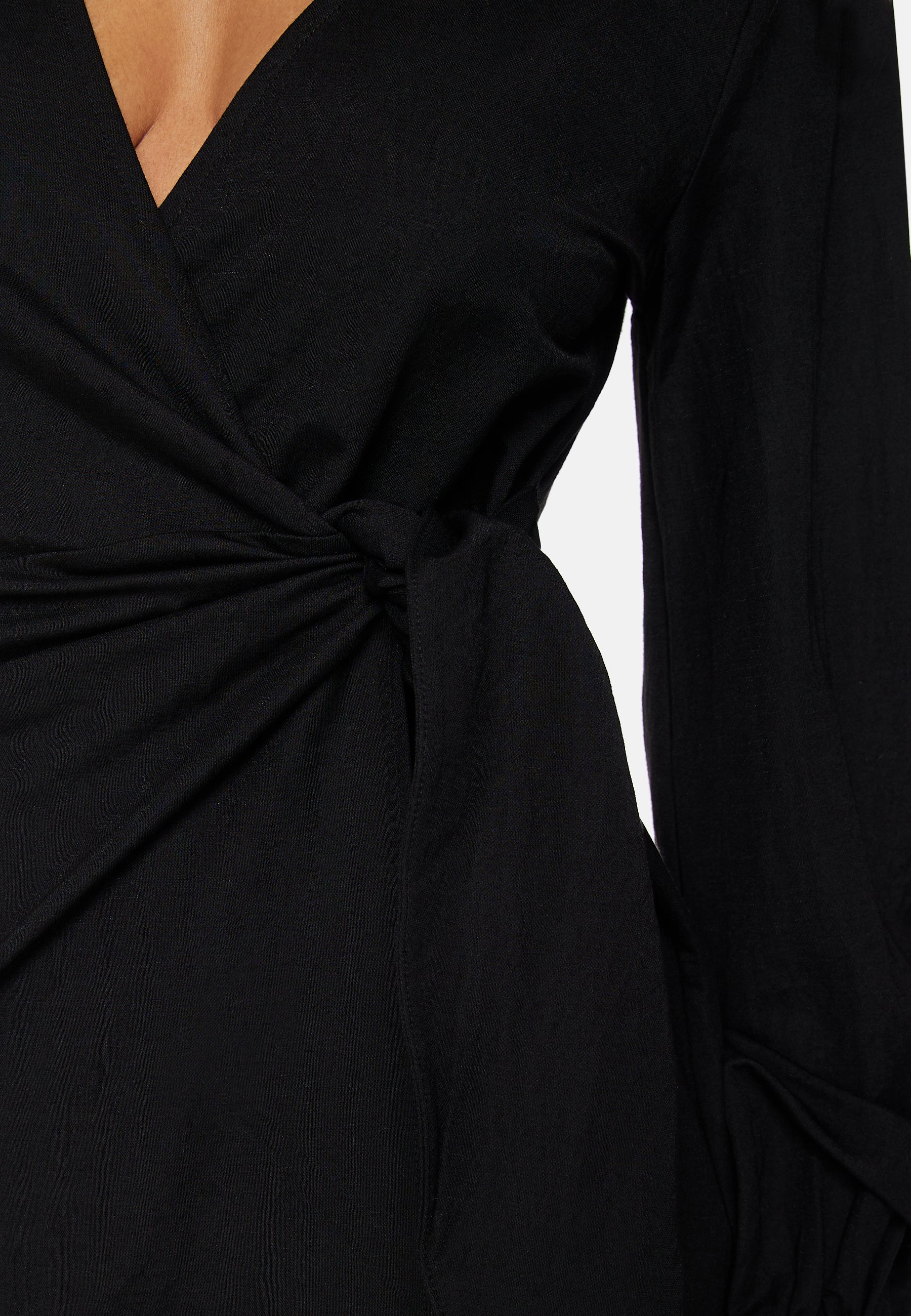 Soft Wrap Midi Shirt Dress - Image 5
