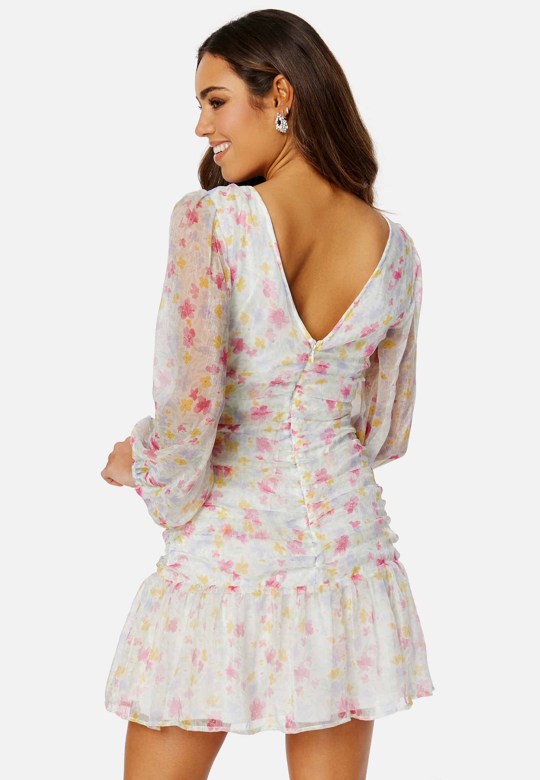 Sophia L/S O-Neck Short Dress - Image 3