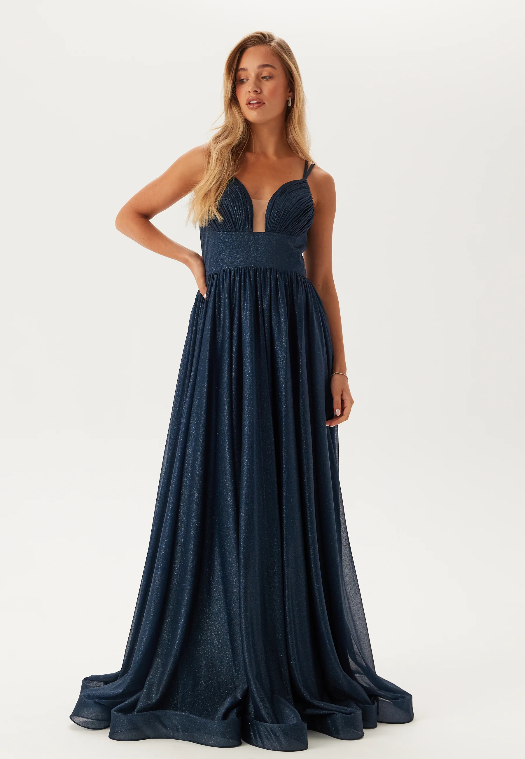 Sparkling Evening Dress With Tie Back - Image 3
