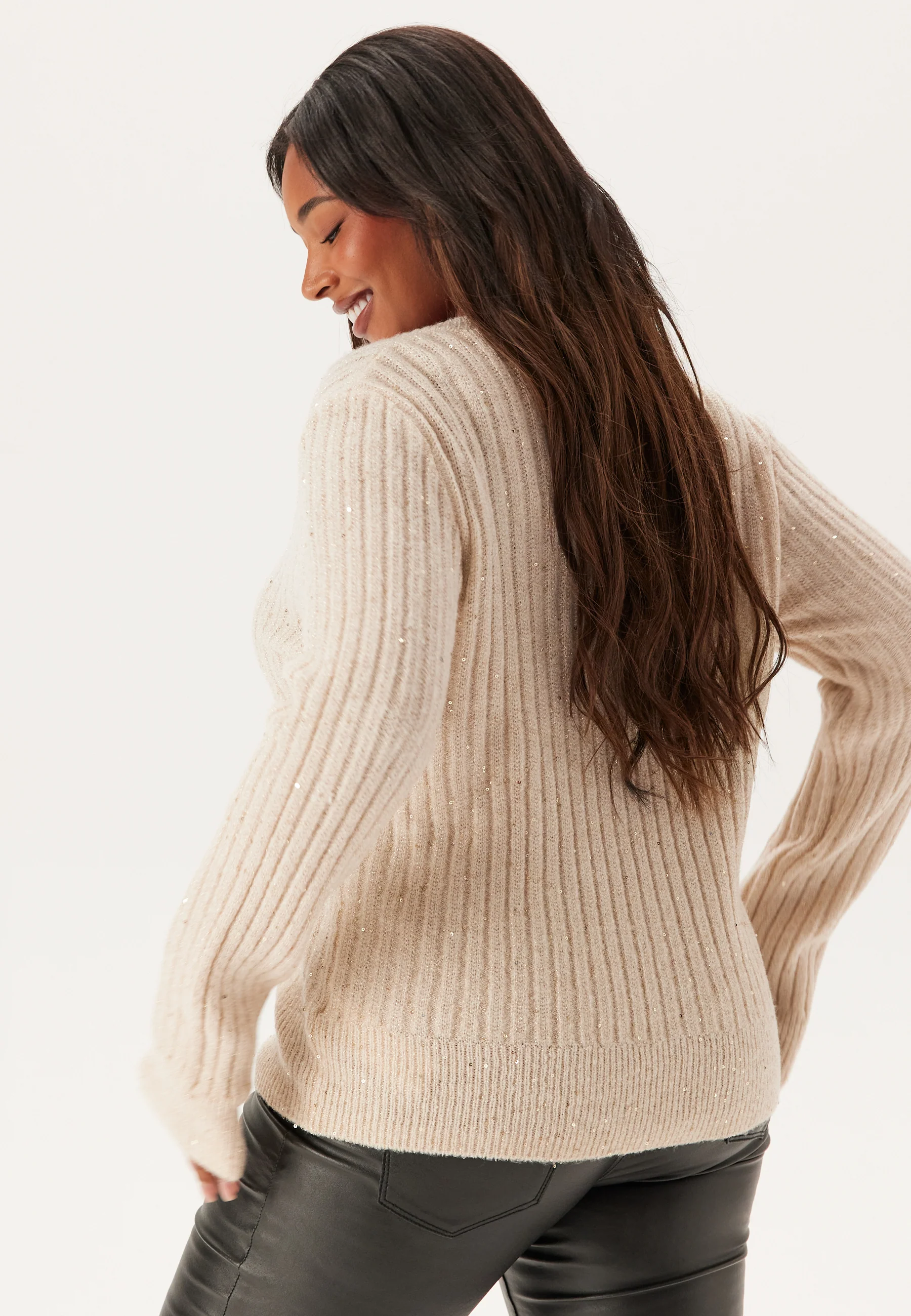 Sparkling Knitted Bow Sweater - Image 6