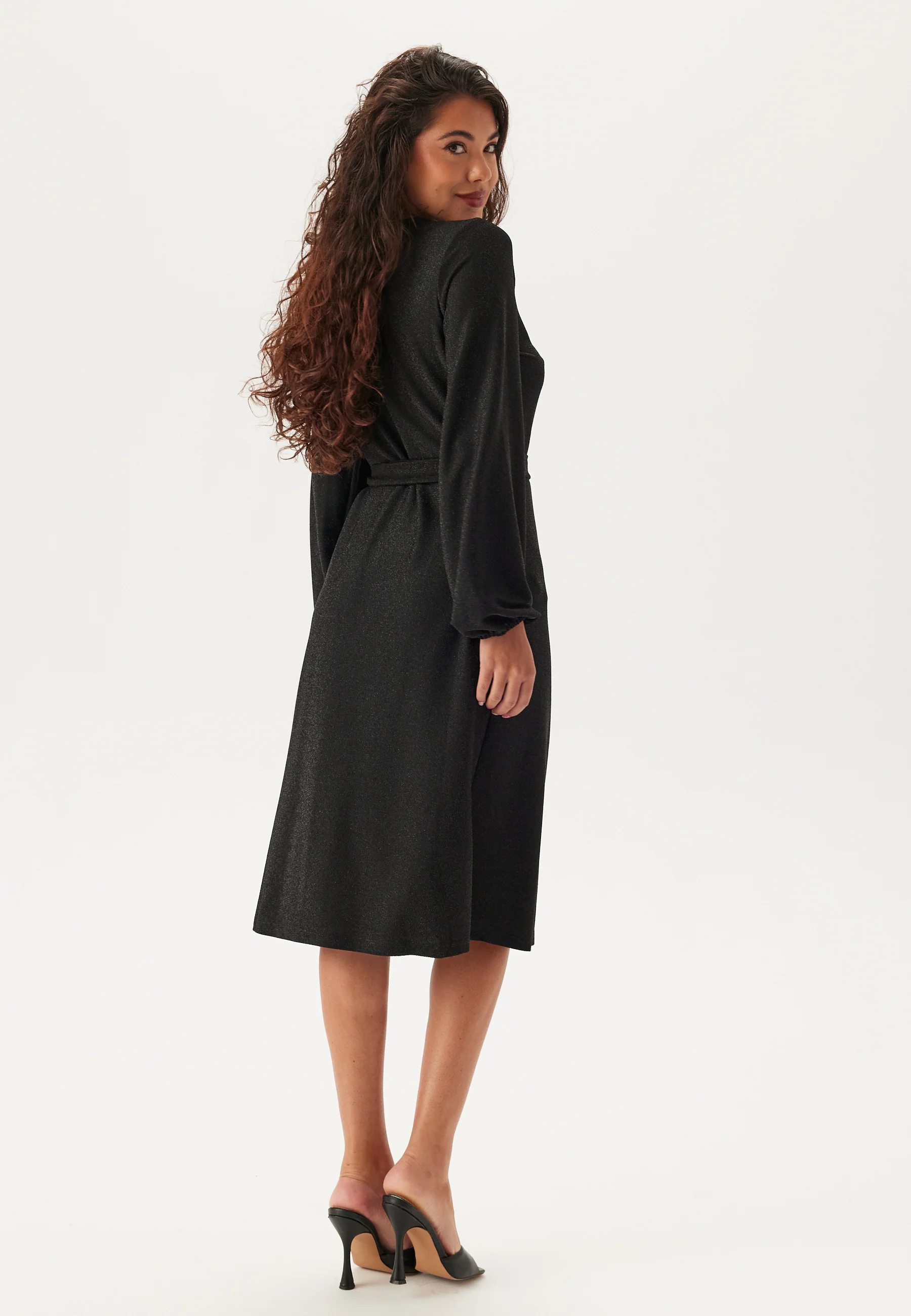 Sparkling Midi Wrap Dress - Image 2