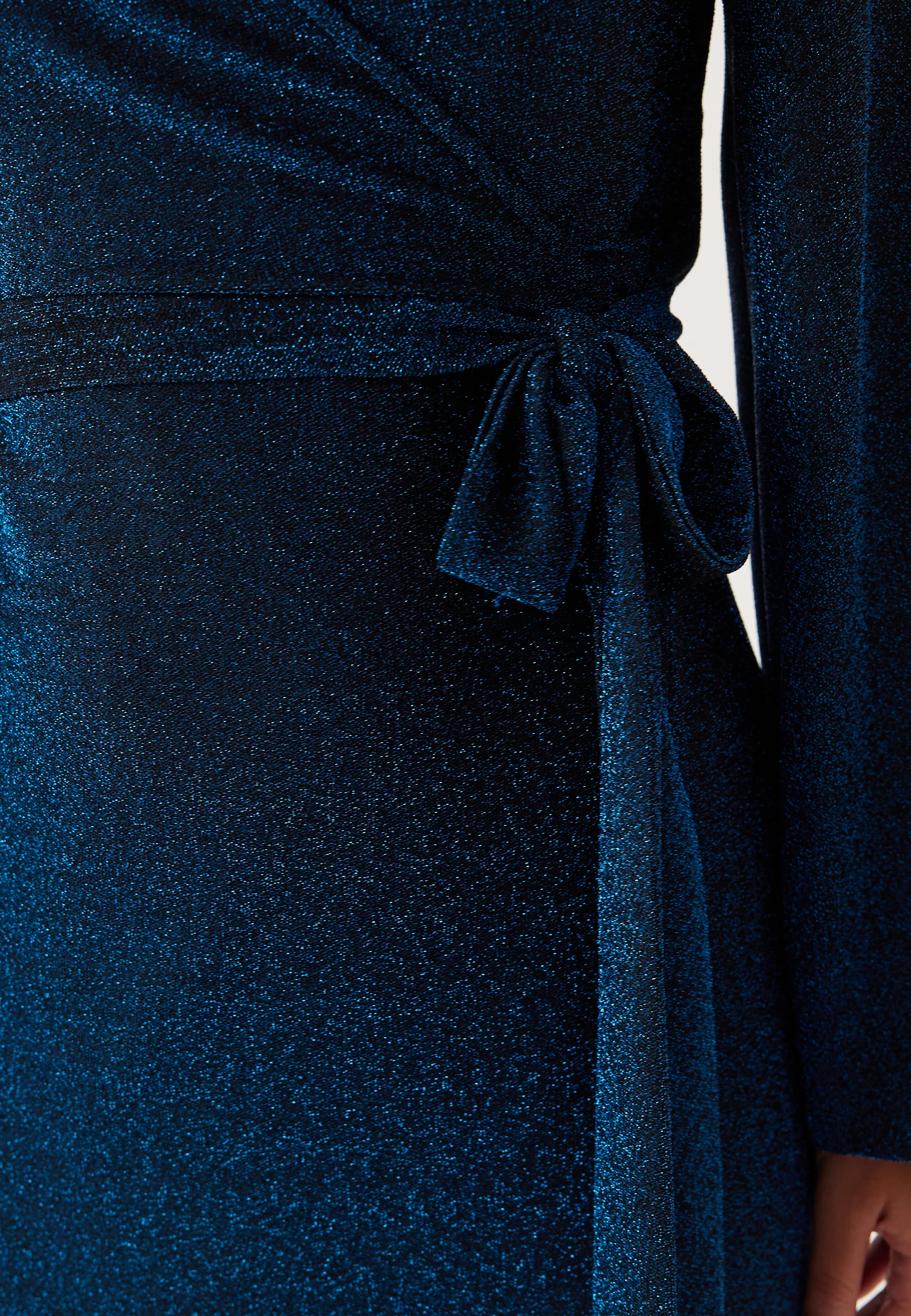 Sparkling Midi Wrap Dress - Image 4