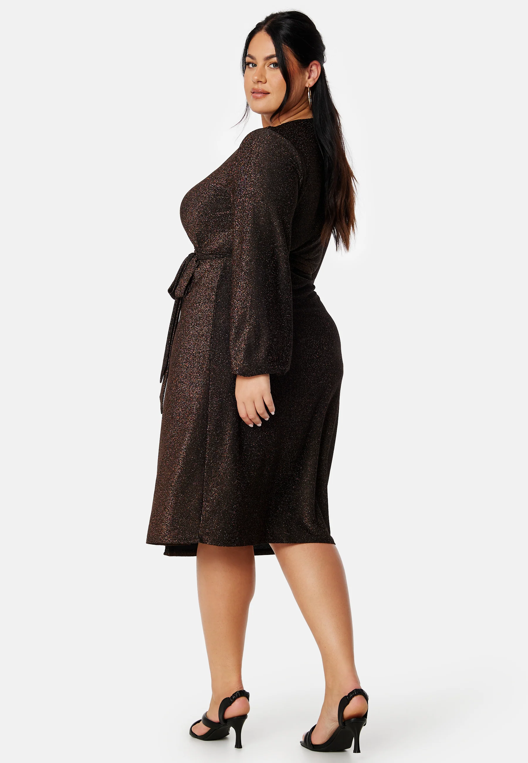 Sparkling Midi Wrap Dress - Image 7