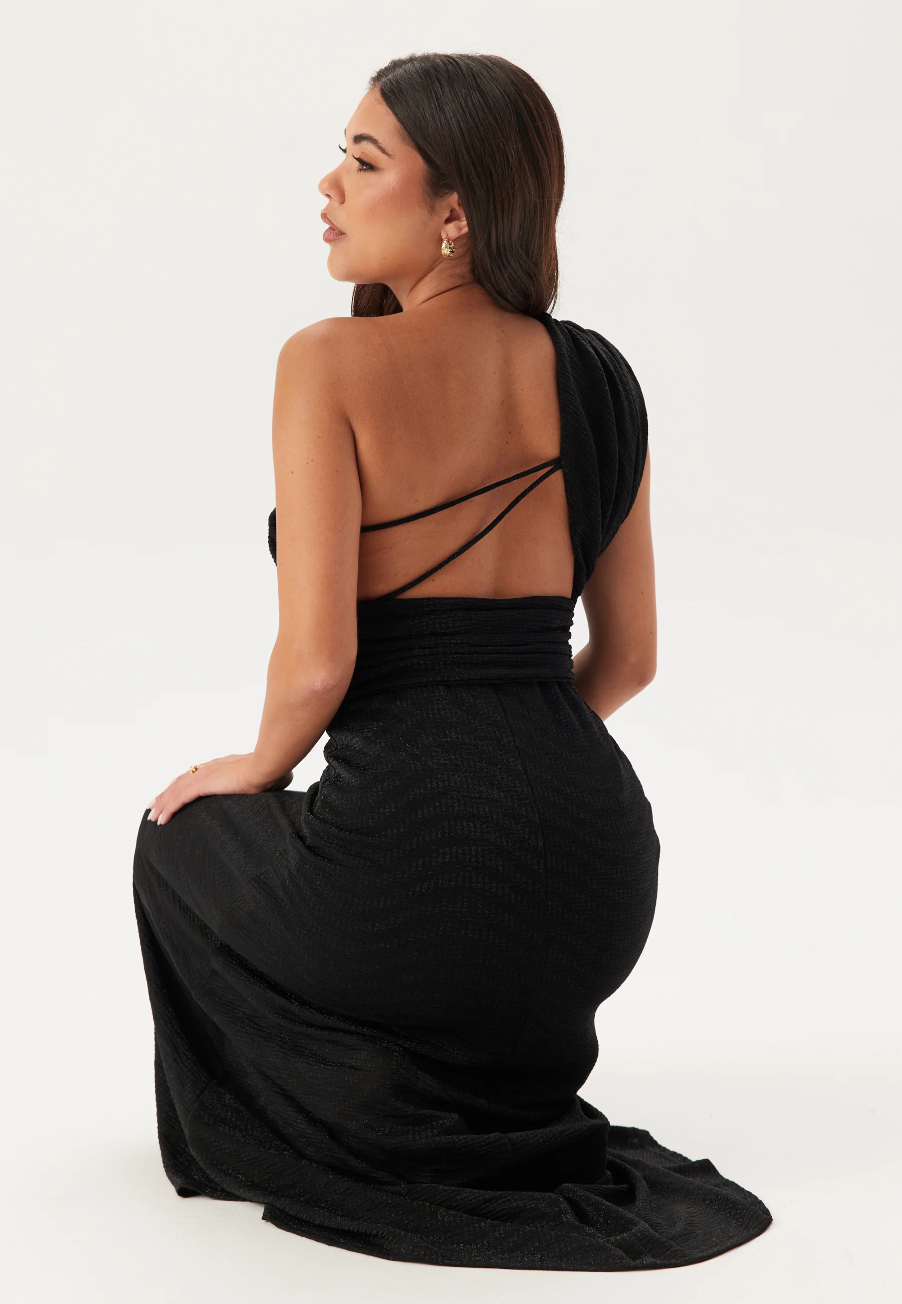 Sparkling One shoulder Soft Maxi Dress - Image 2