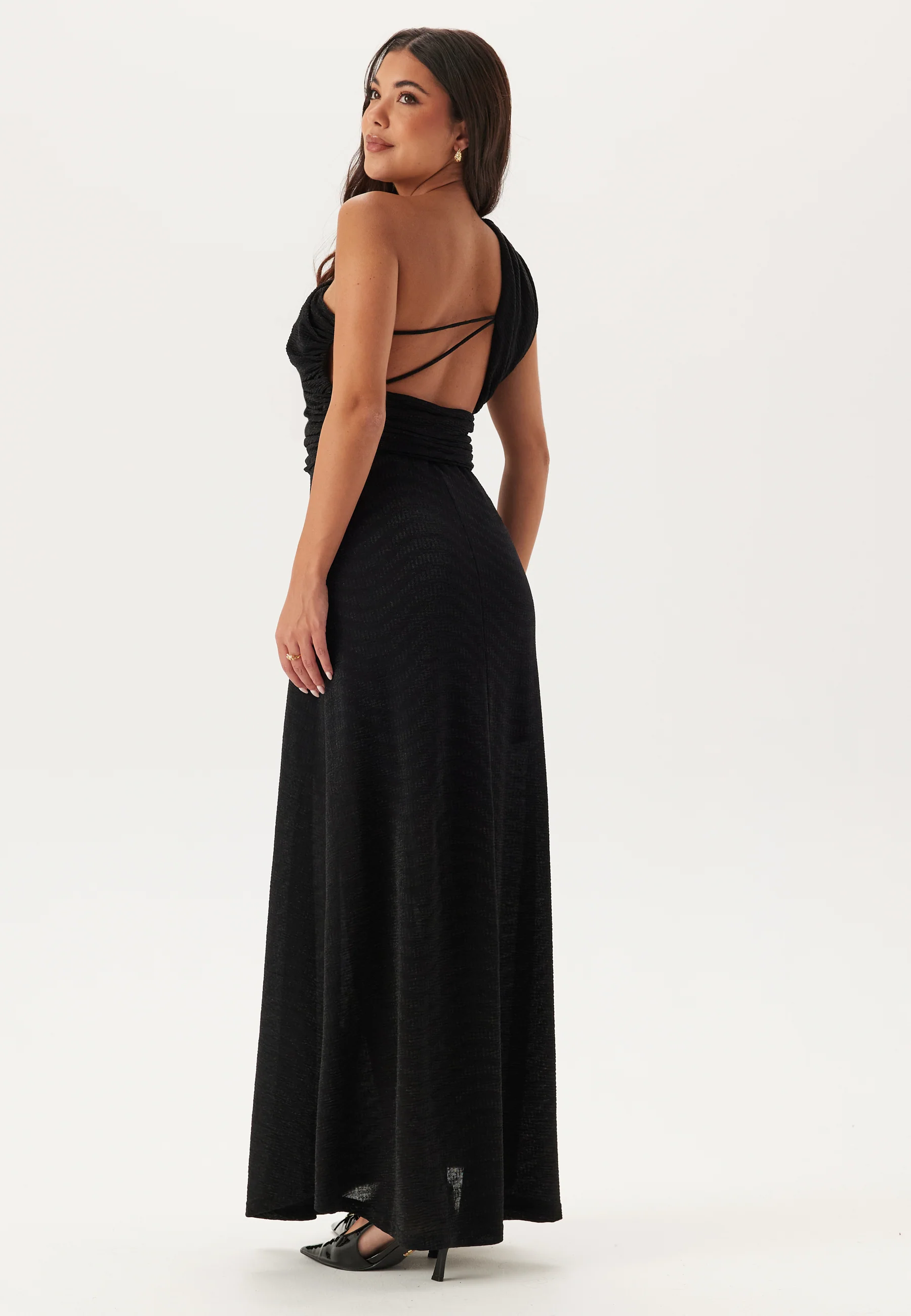 Sparkling One shoulder Soft Maxi Dress - Image 3