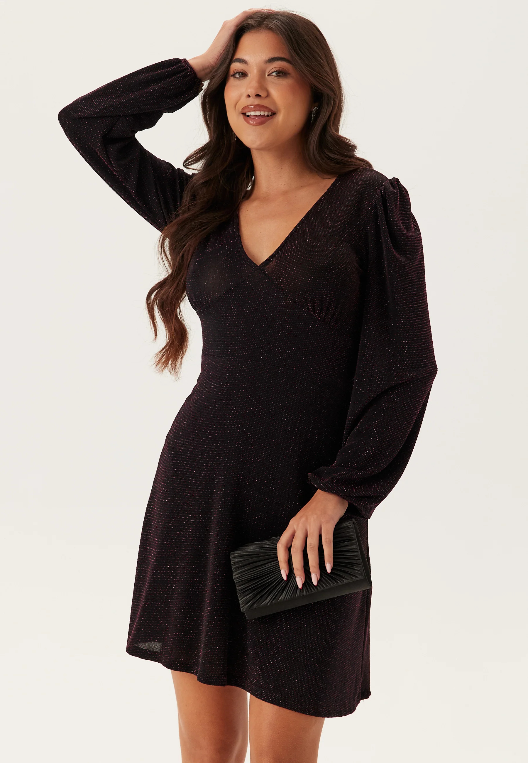 Sparkling Puff Sleeve Dress - Image 2