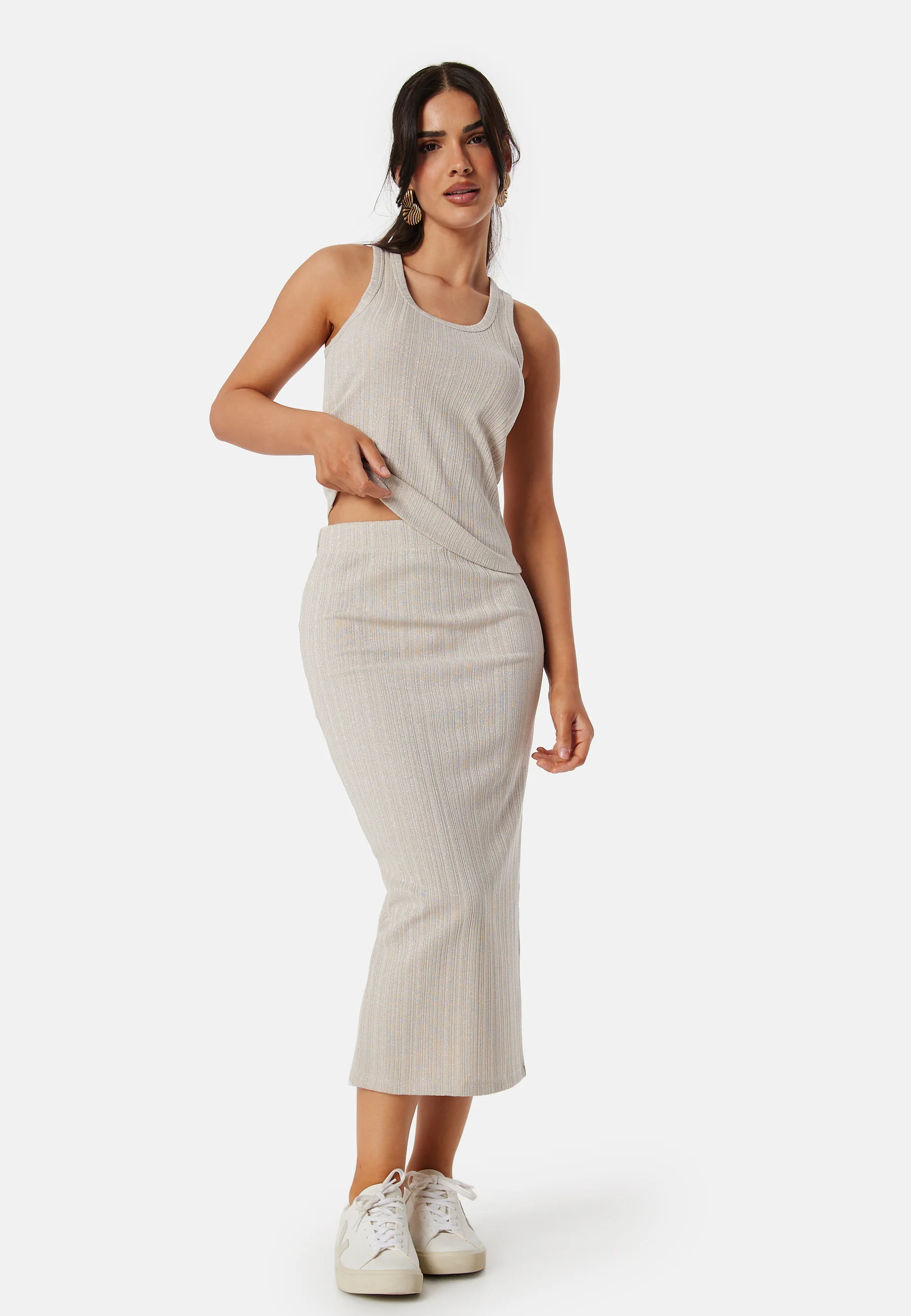 Sparkling Rib Midi Skirt - Image 2