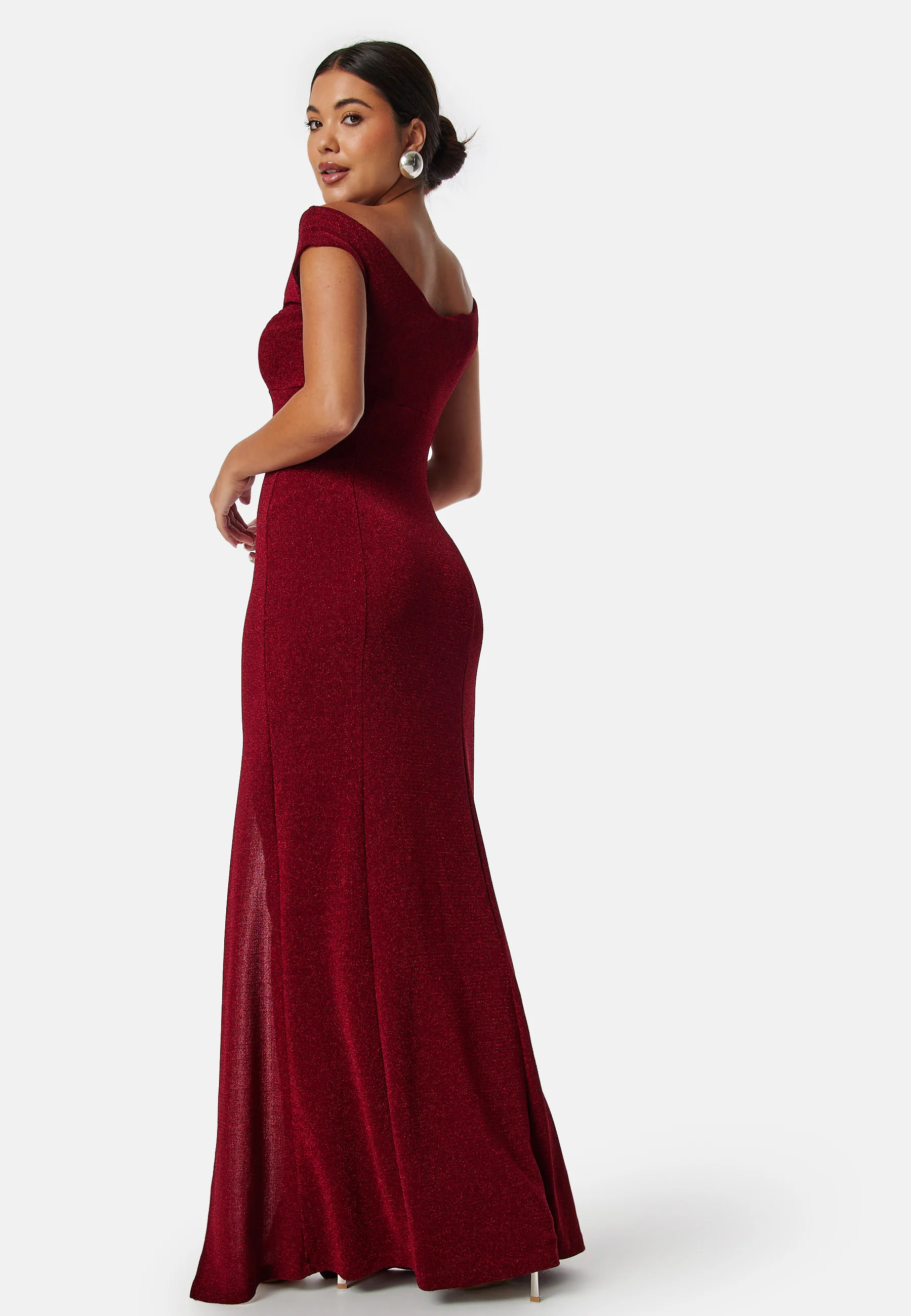 Sparkling Twist Off Shoulder Gown - Image 2