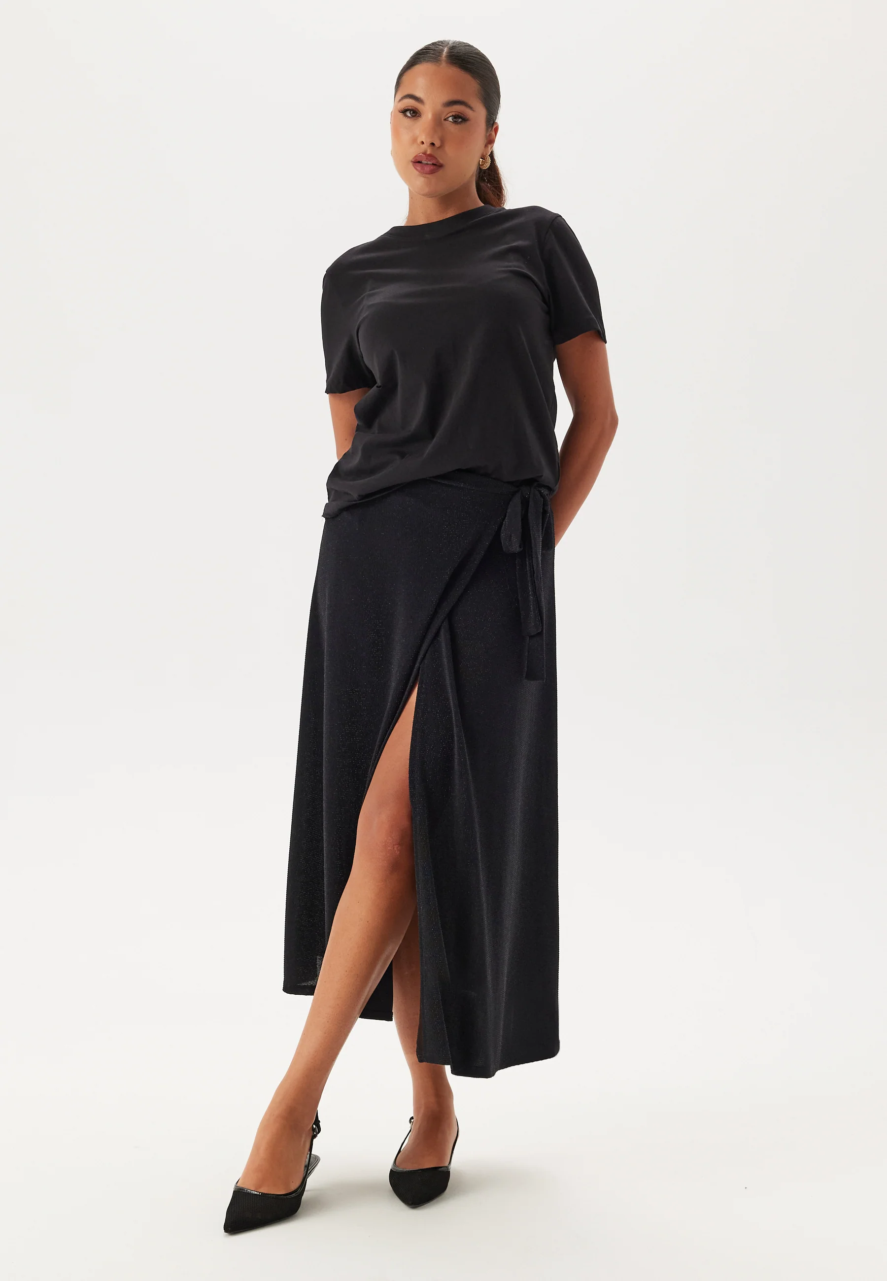 Sparkling Wrap Midi Skirt - Image 2