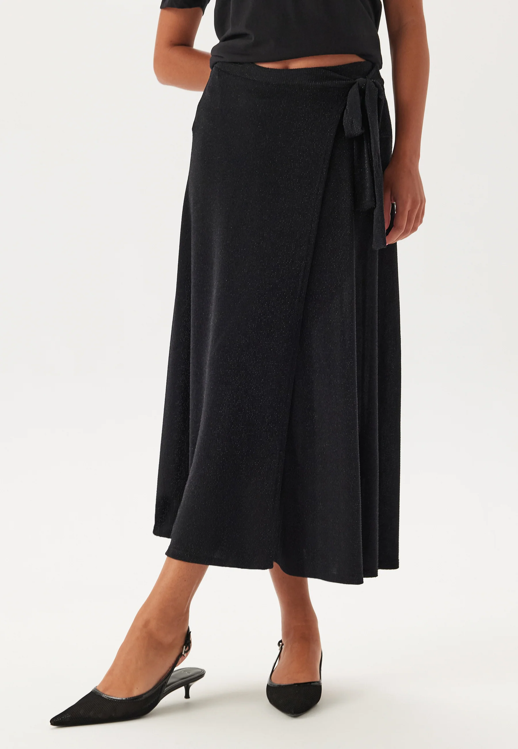 Sparkling Wrap Midi Skirt - Image 4