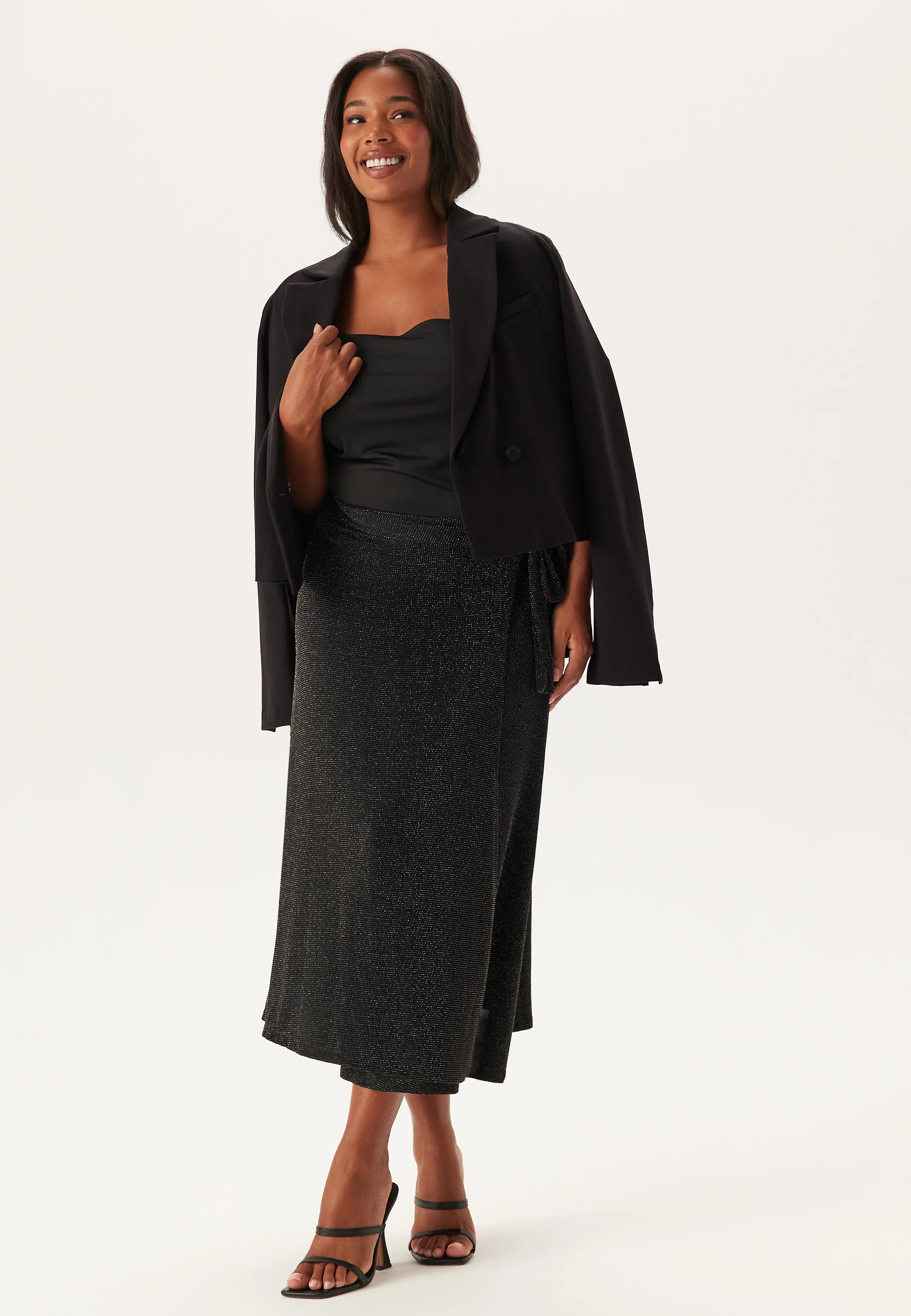 Sparkling Wrap Midi Skirt - Image 5