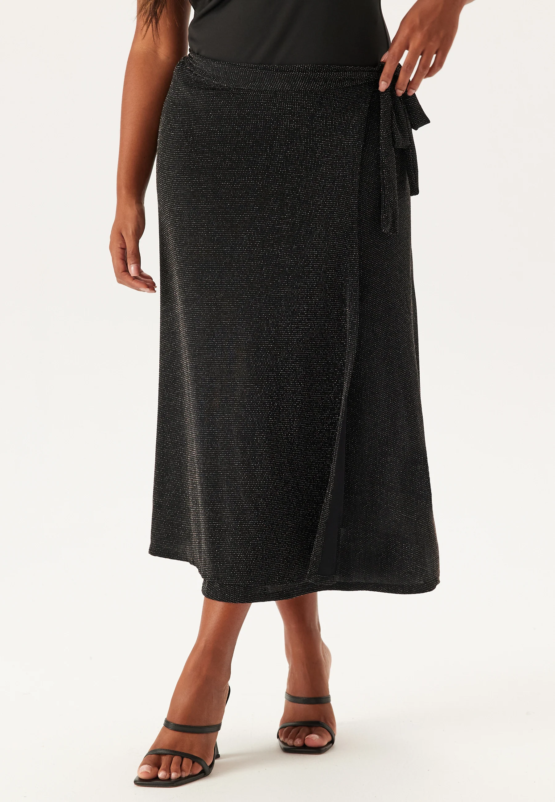 Sparkling Wrap Midi Skirt - Image 6