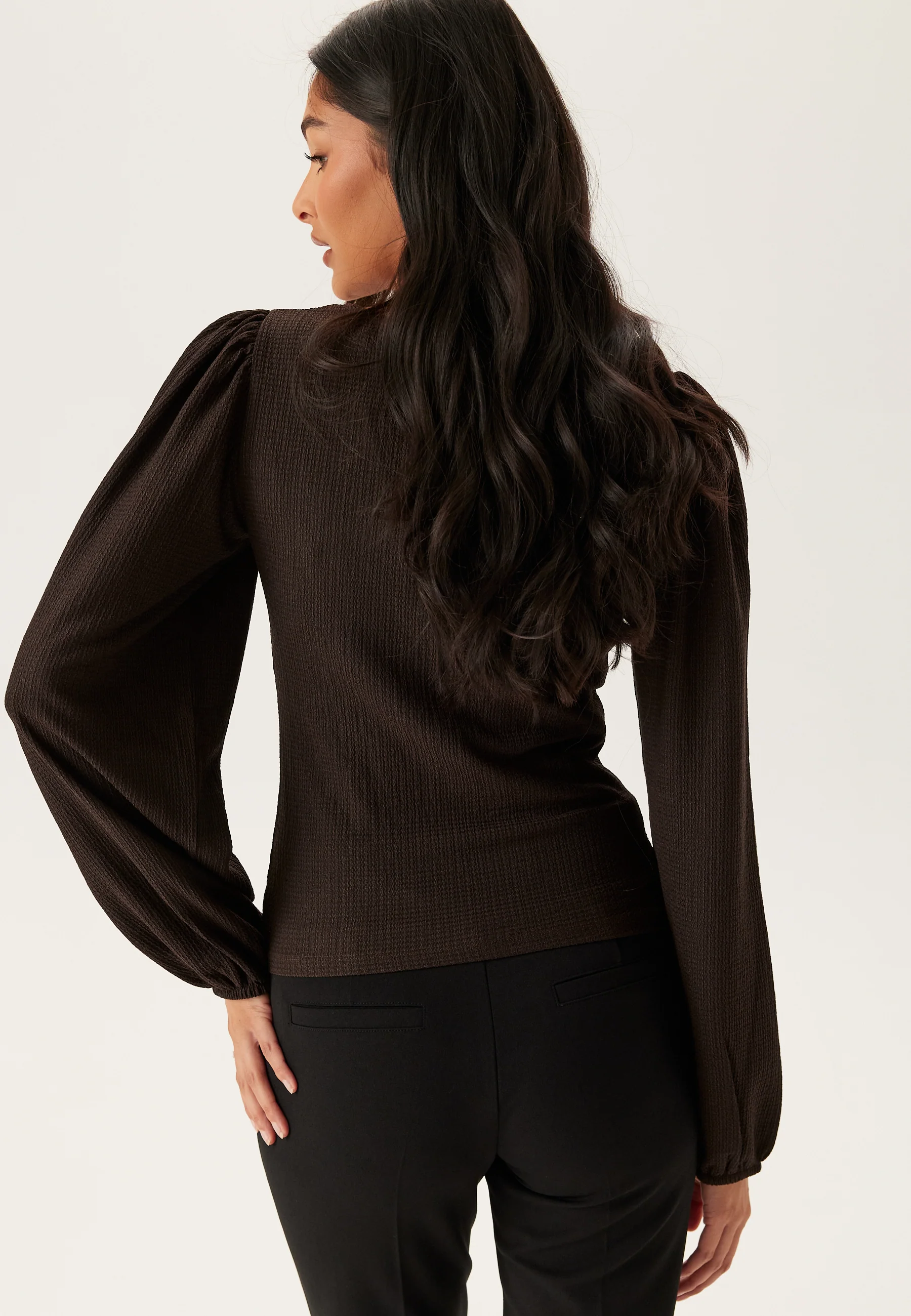 Square Neck Balloon Sleeve Top - Image 3