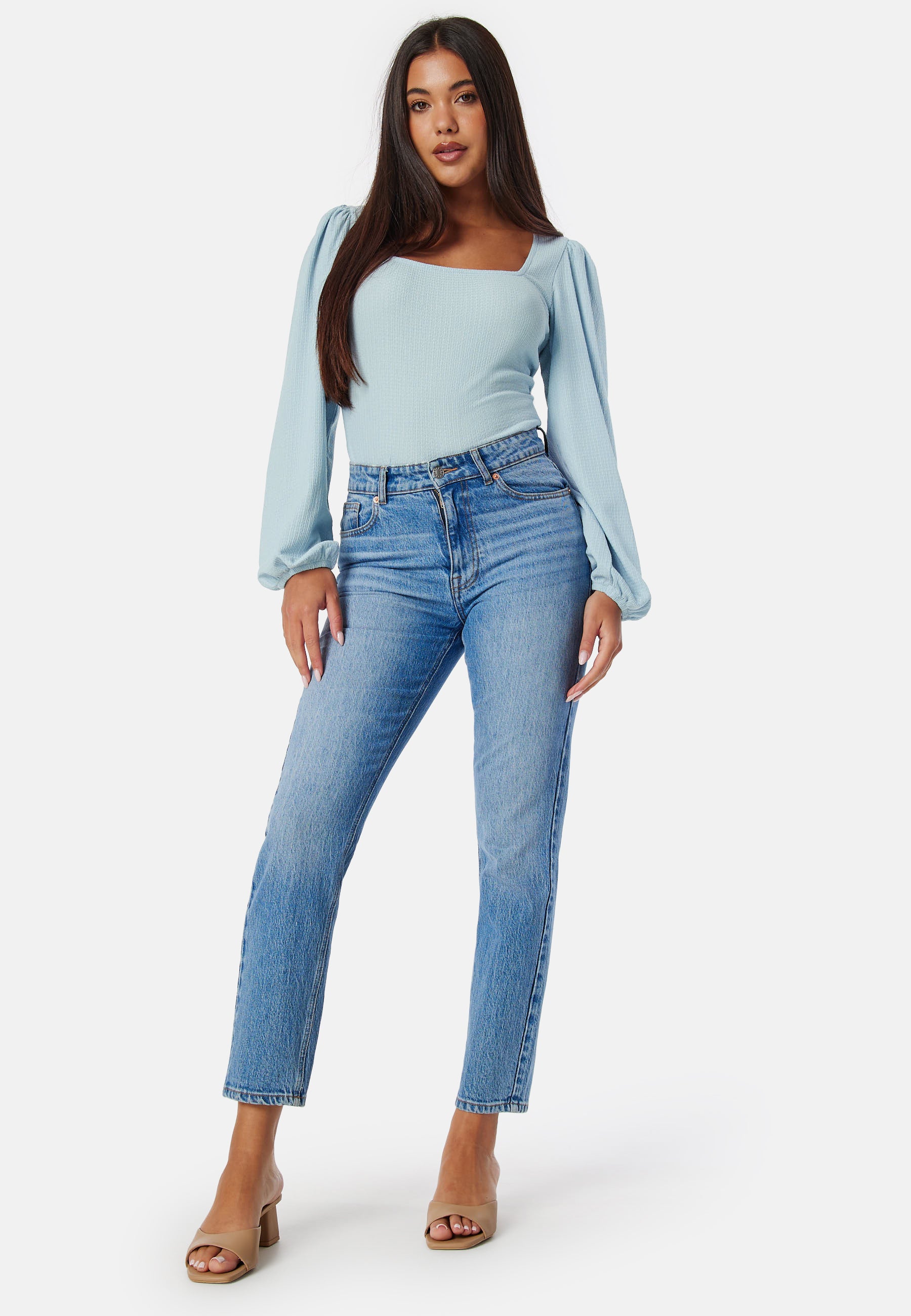 Square Neck Balloon Sleeve Top - Image 3