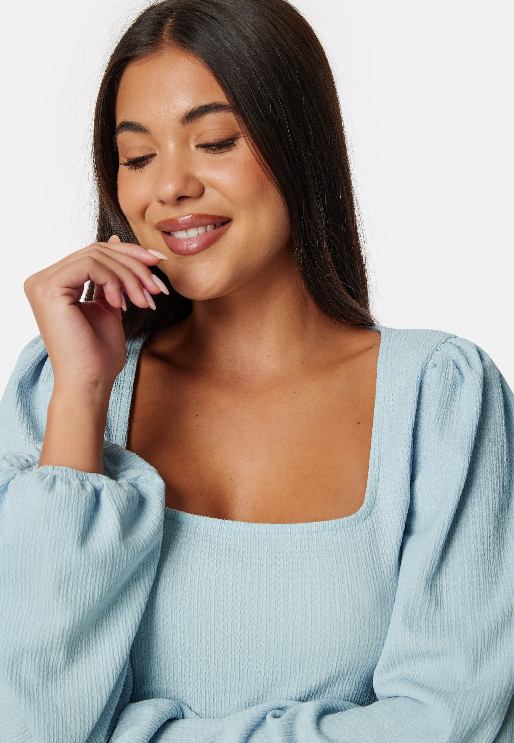 Square Neck Balloon Sleeve Top - Image 4