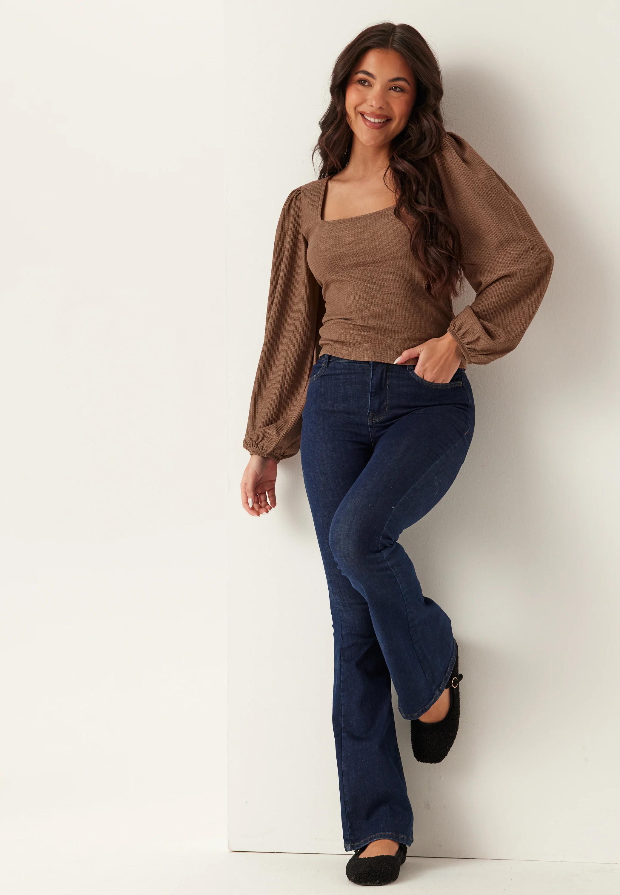 Square Neck Balloon Sleeve Top - Image 4