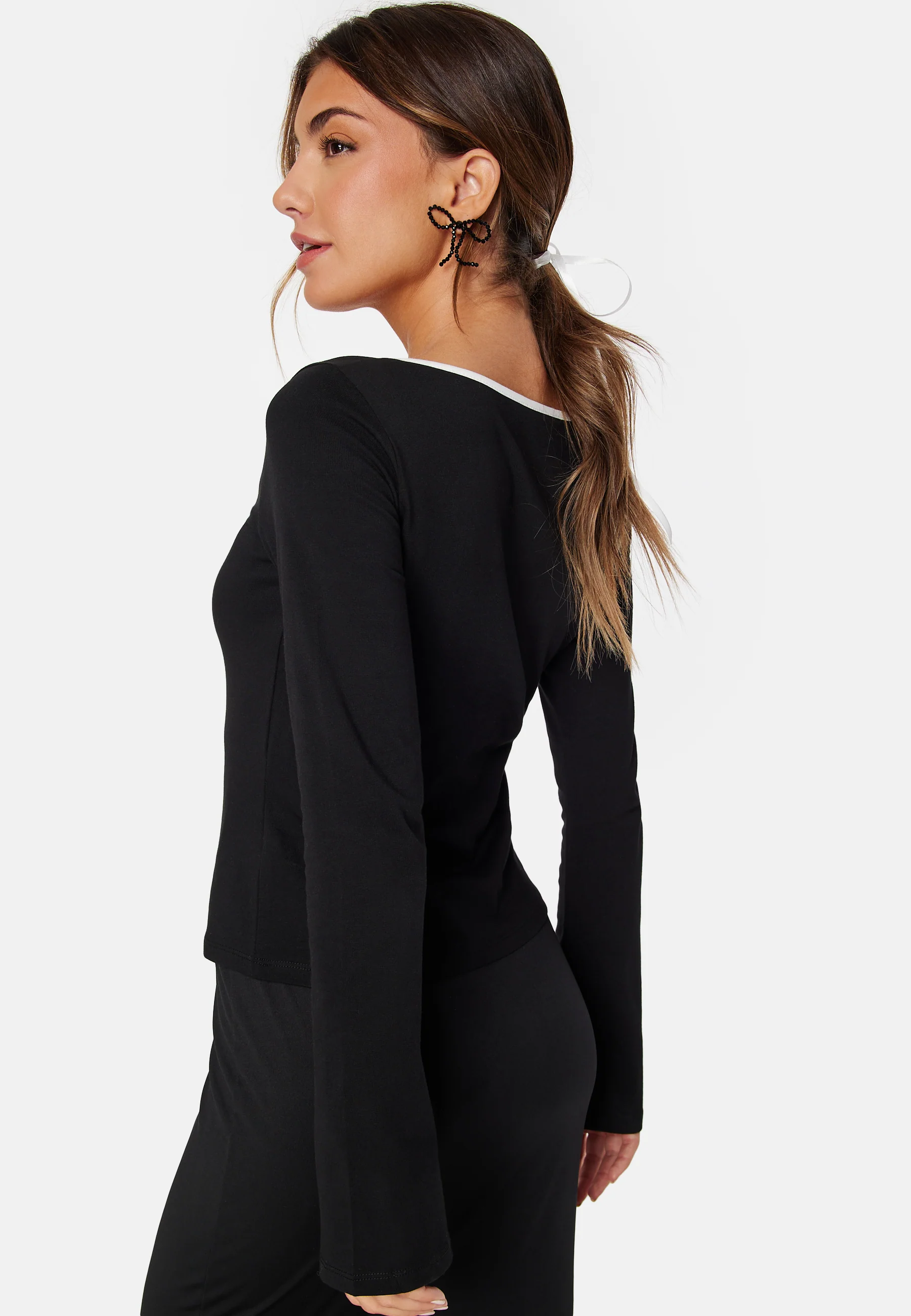 Square Neck Contrast L/S Top - Image 3