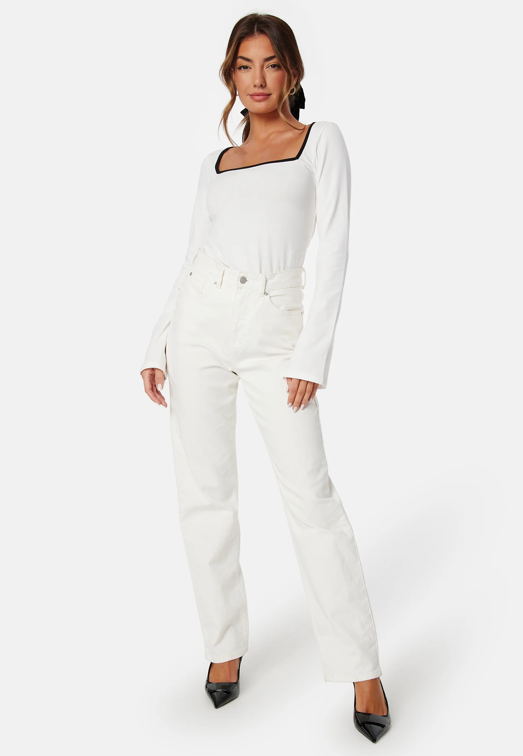 Square Neck Contrast L/S Top - Image 3