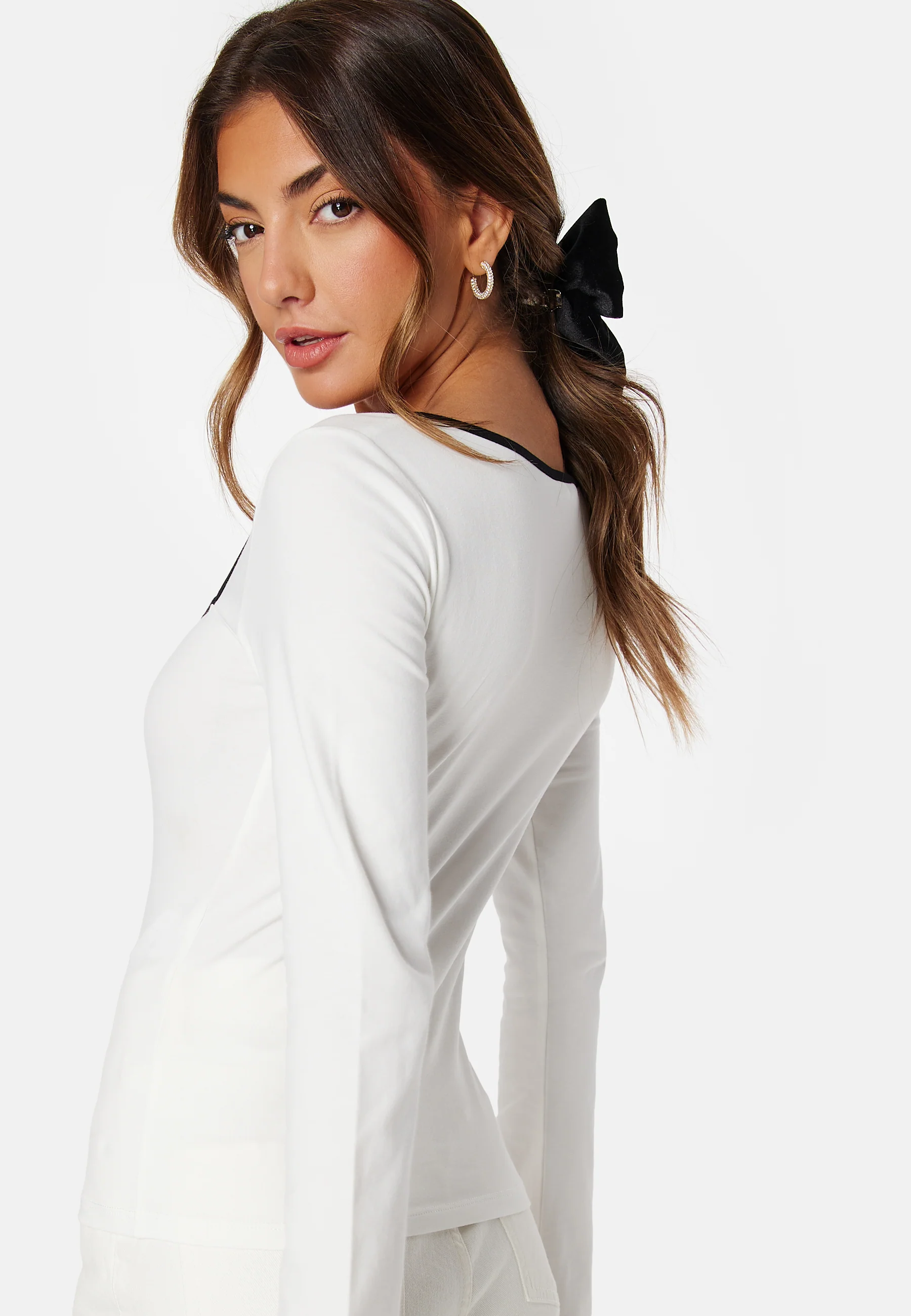 Square Neck Contrast L/S Top - Image 4