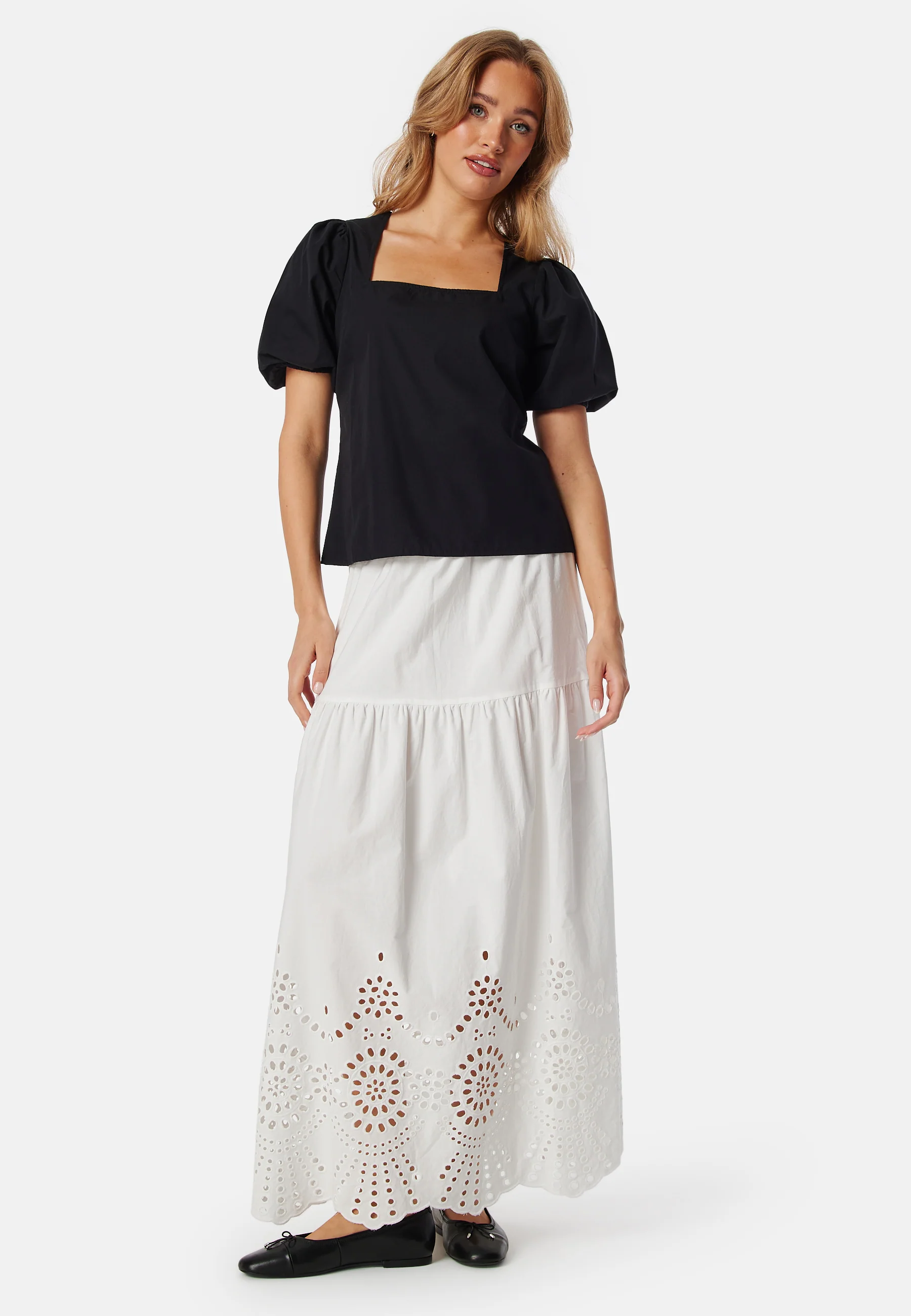 Square Neck Cotton Blouse - Image 2