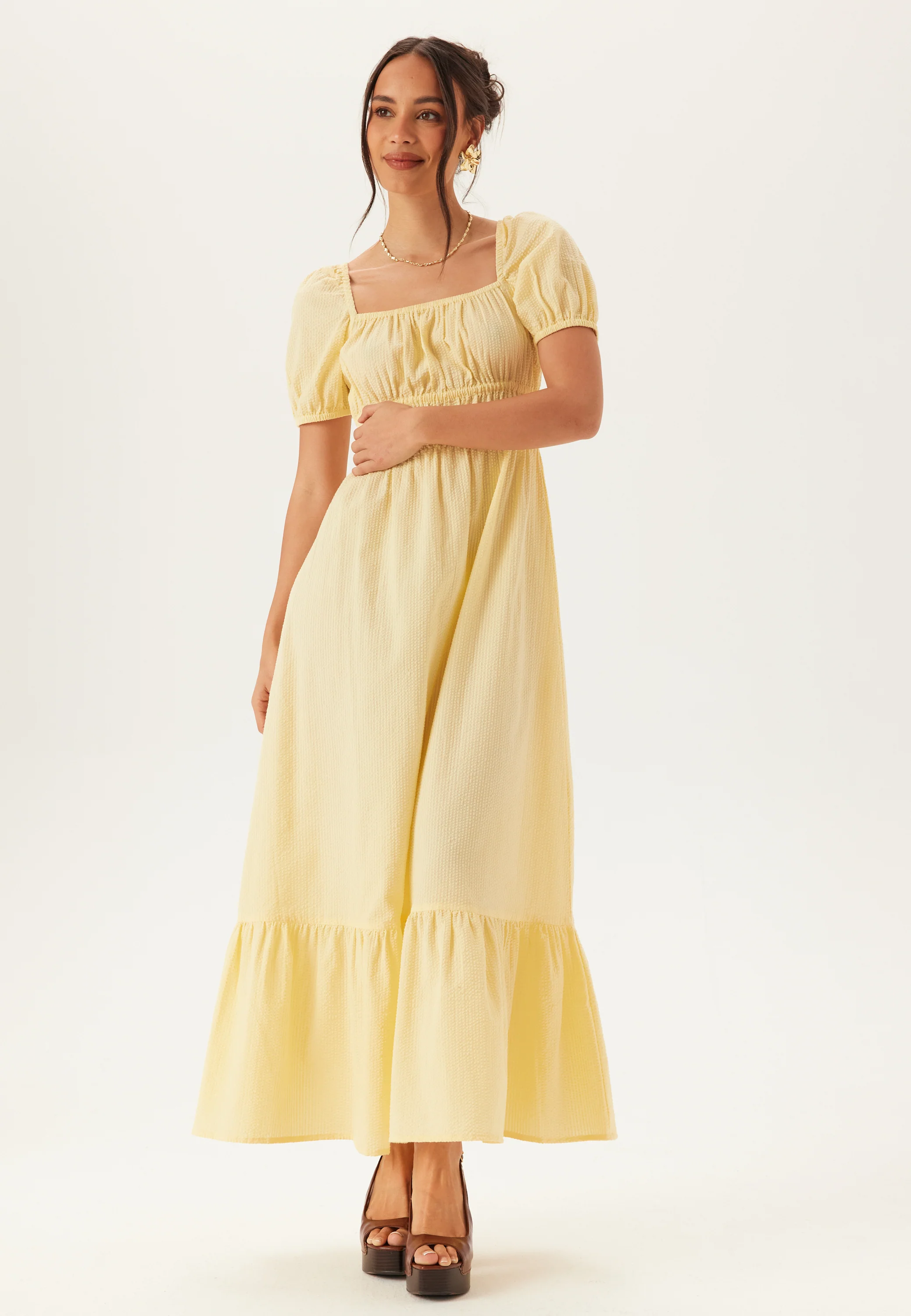 Square Neck Cotton Maxi Dress - Image 2