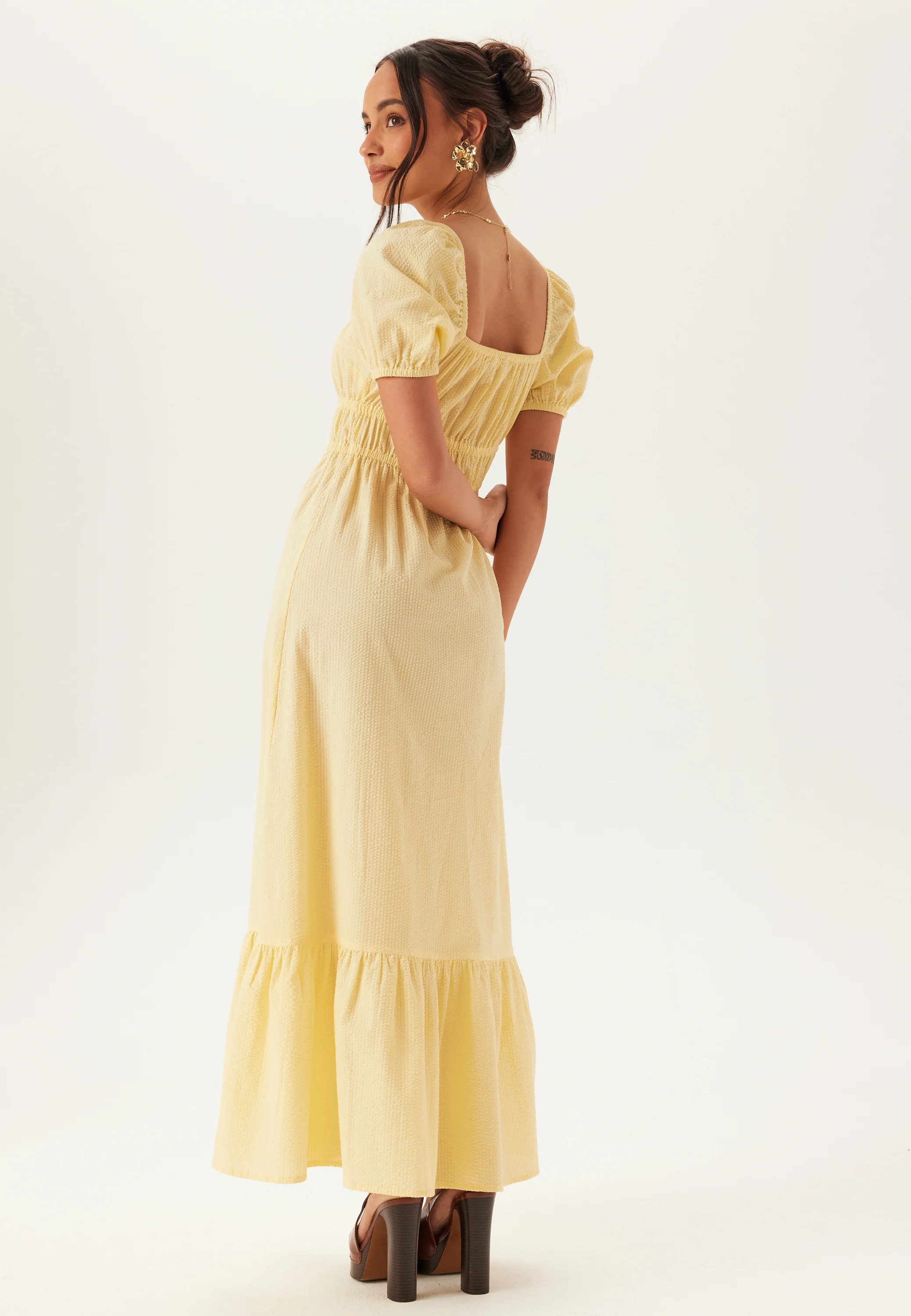 Square Neck Cotton Maxi Dress - Image 3