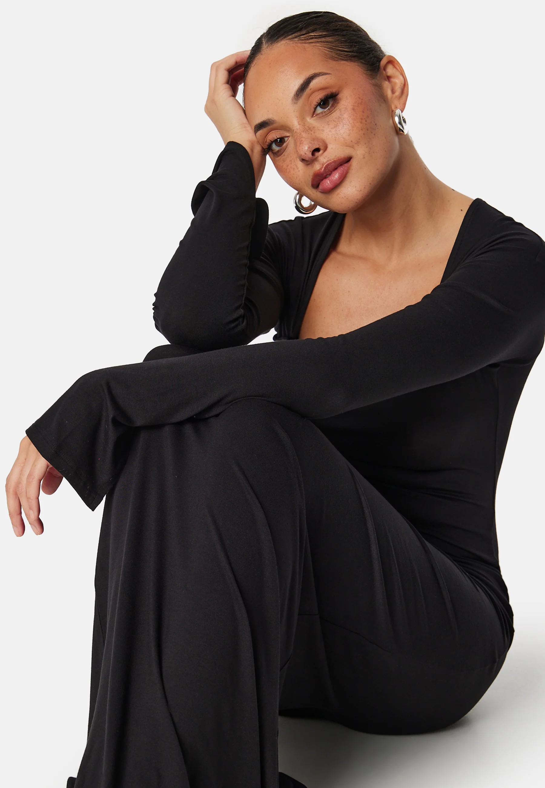 Square Neck L/S Maxi Dress - Image 4