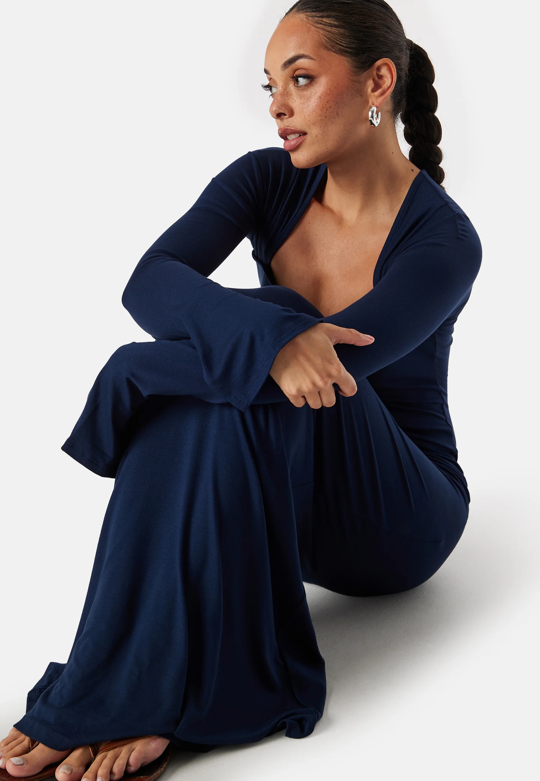 Square Neck L/S Maxi Dress - Image 4