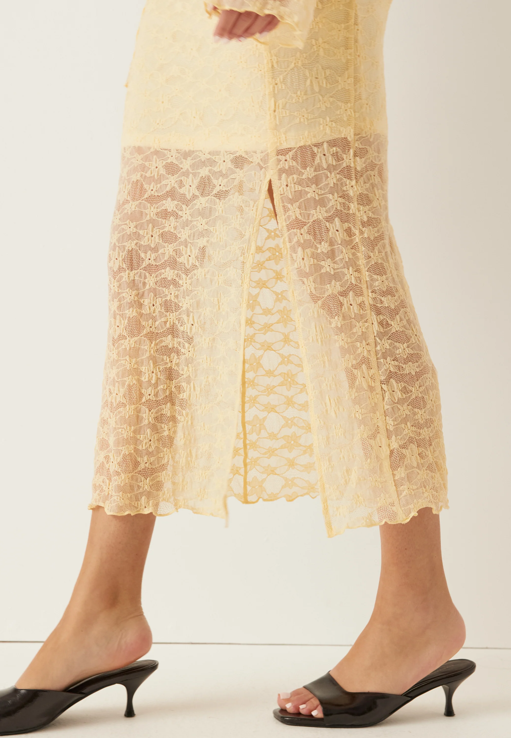 Square Neck Lace Dress - Image 6