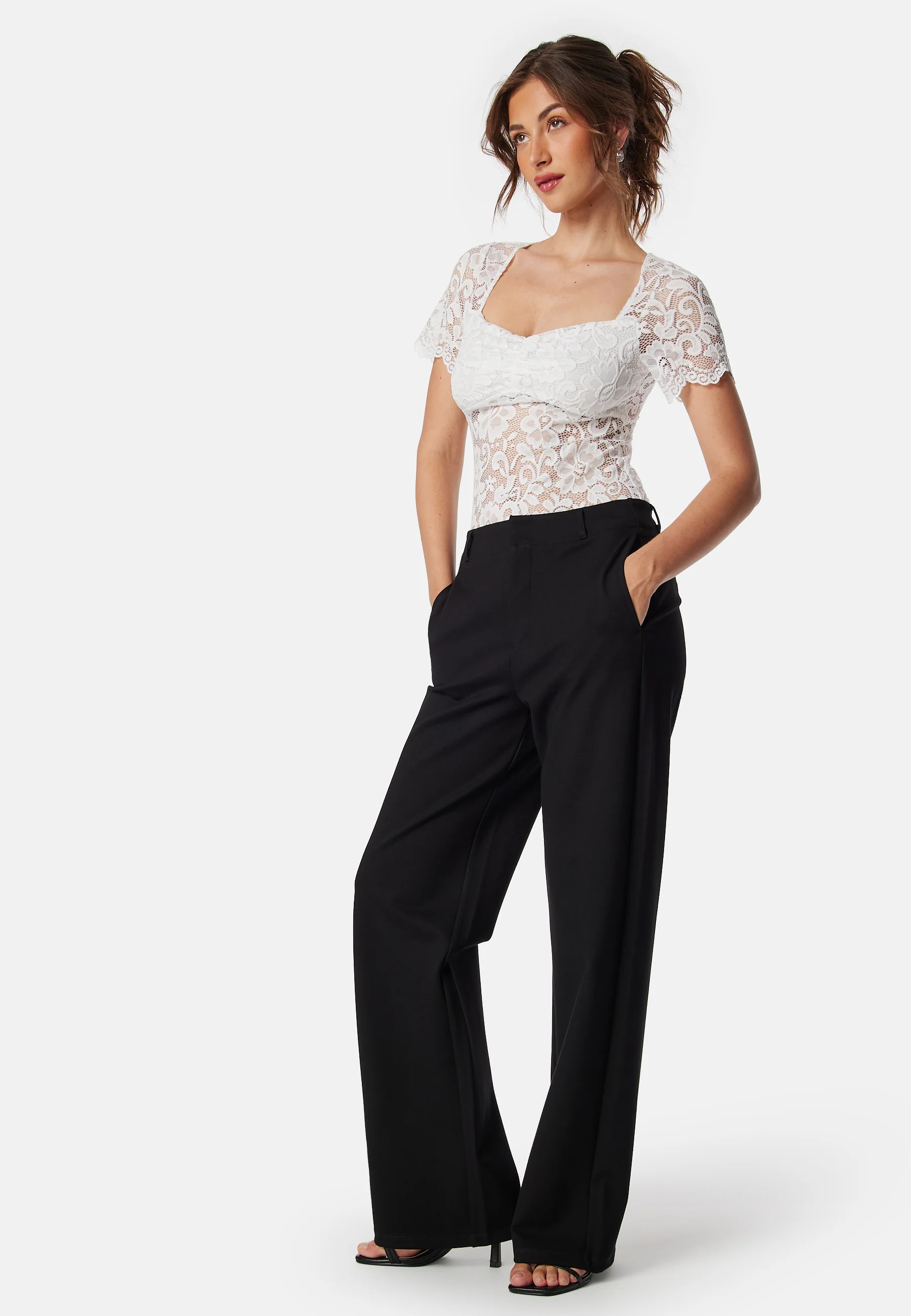 Square Neck Lace S/S Top - Image 3