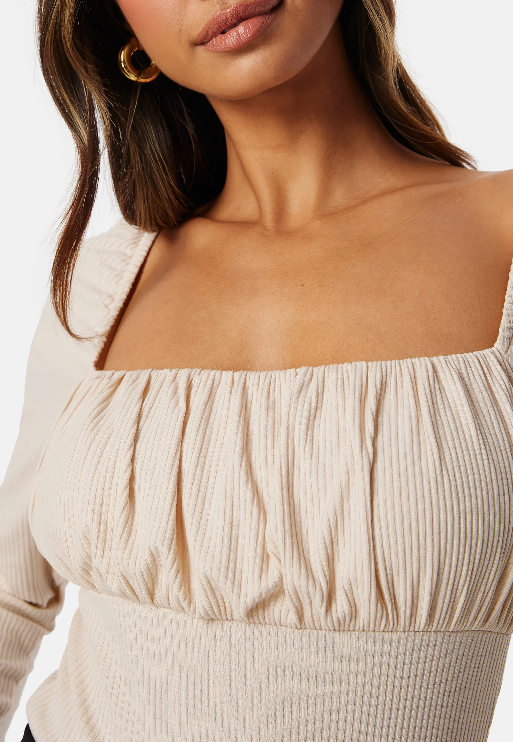 Square Neck Long Sleeve Top - Image 3